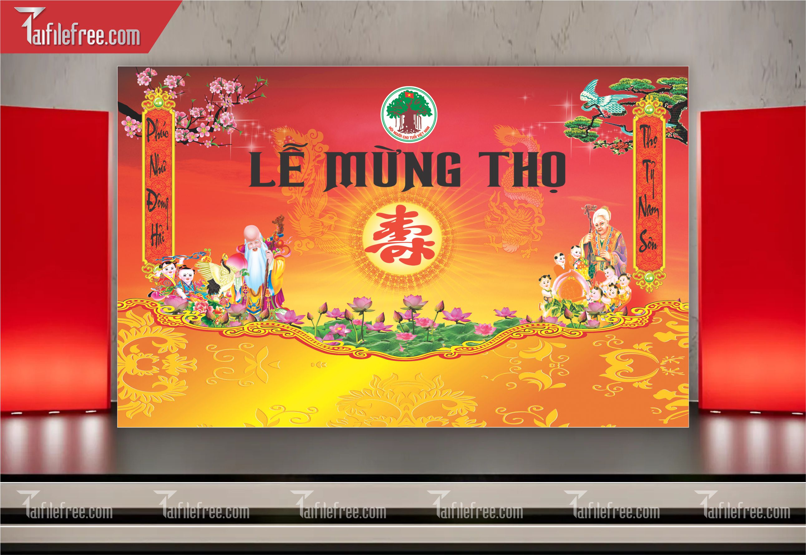 Background Phông Nền Mừng Thọ_MT15