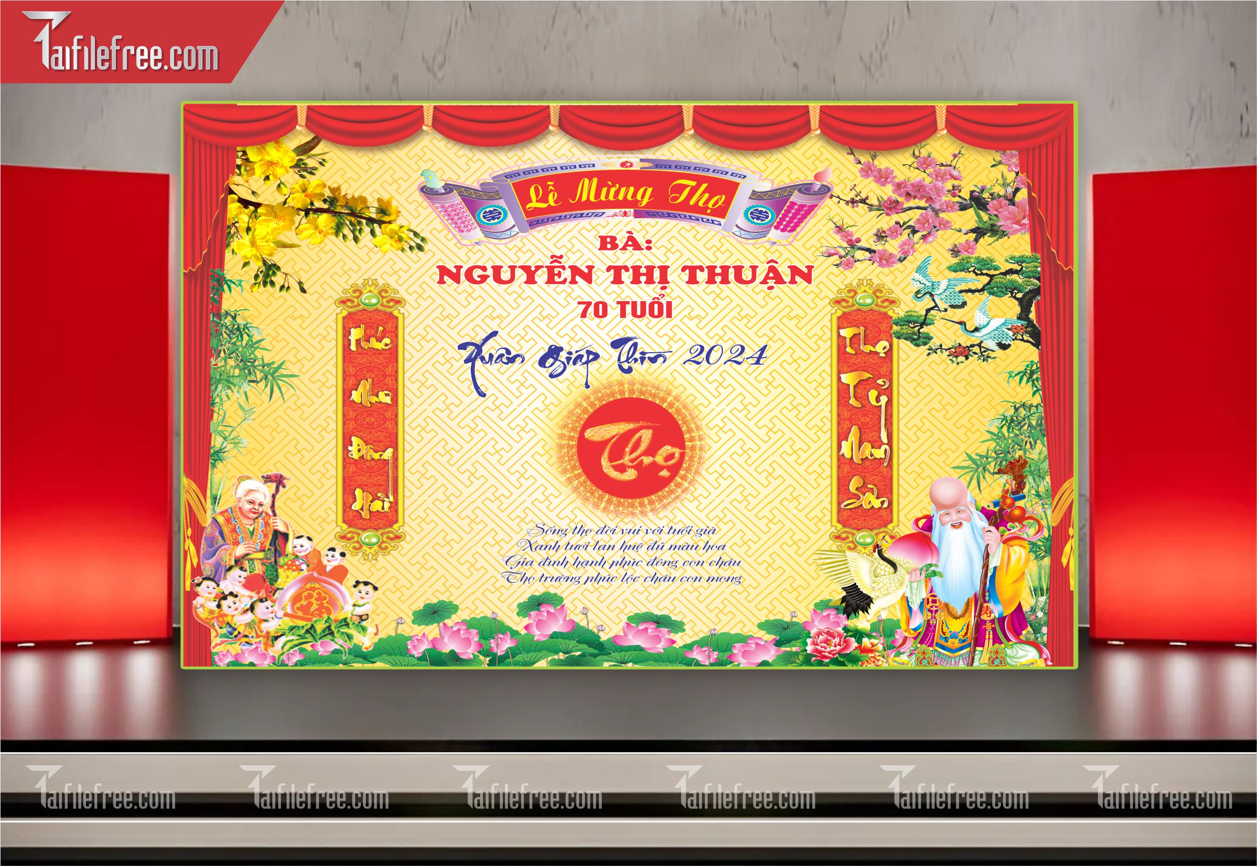 Background Phông Nền Mừng Thọ_MT18