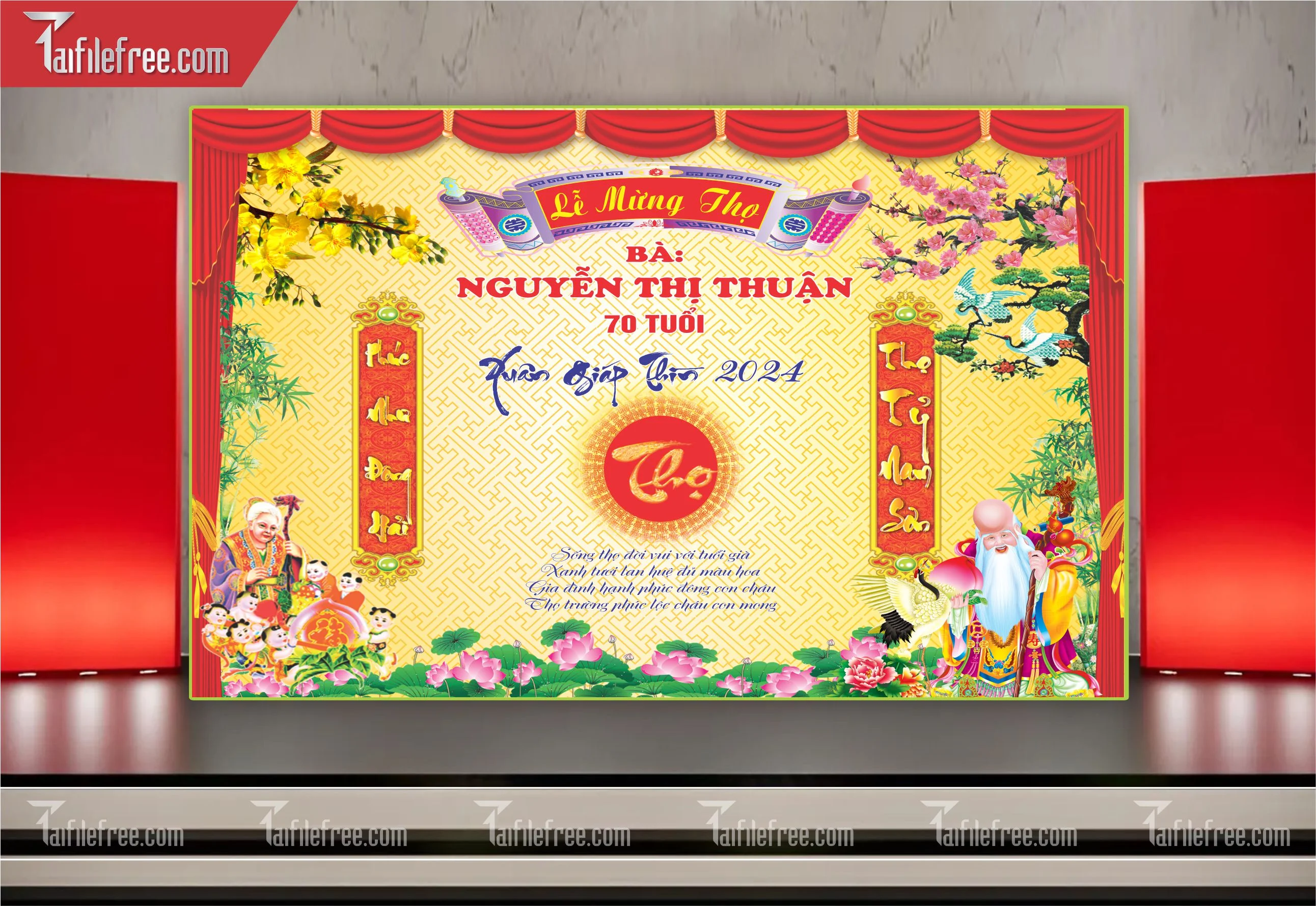 Background Phông Nền Mừng Thọ_MT18