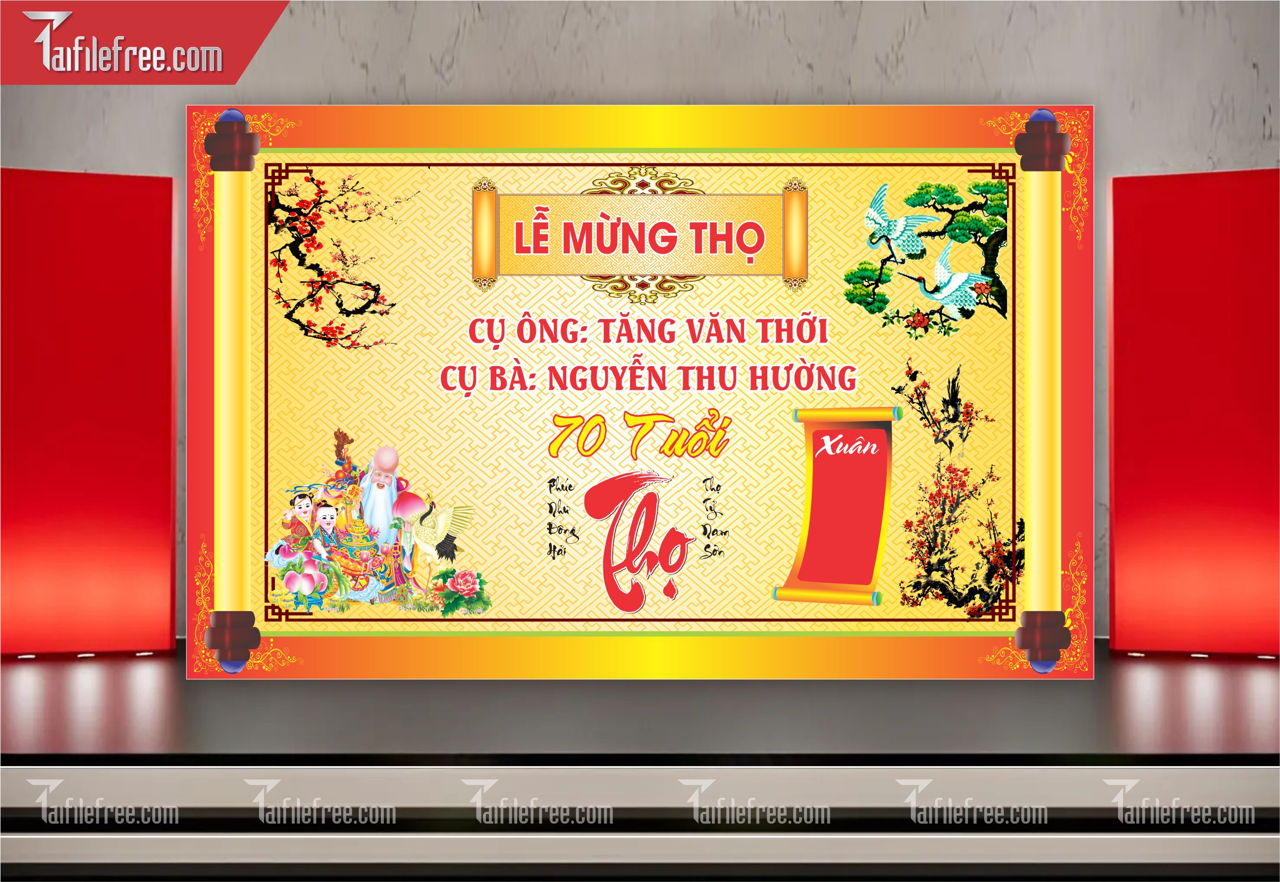 Background Phông Nền Mừng Thọ_MT19