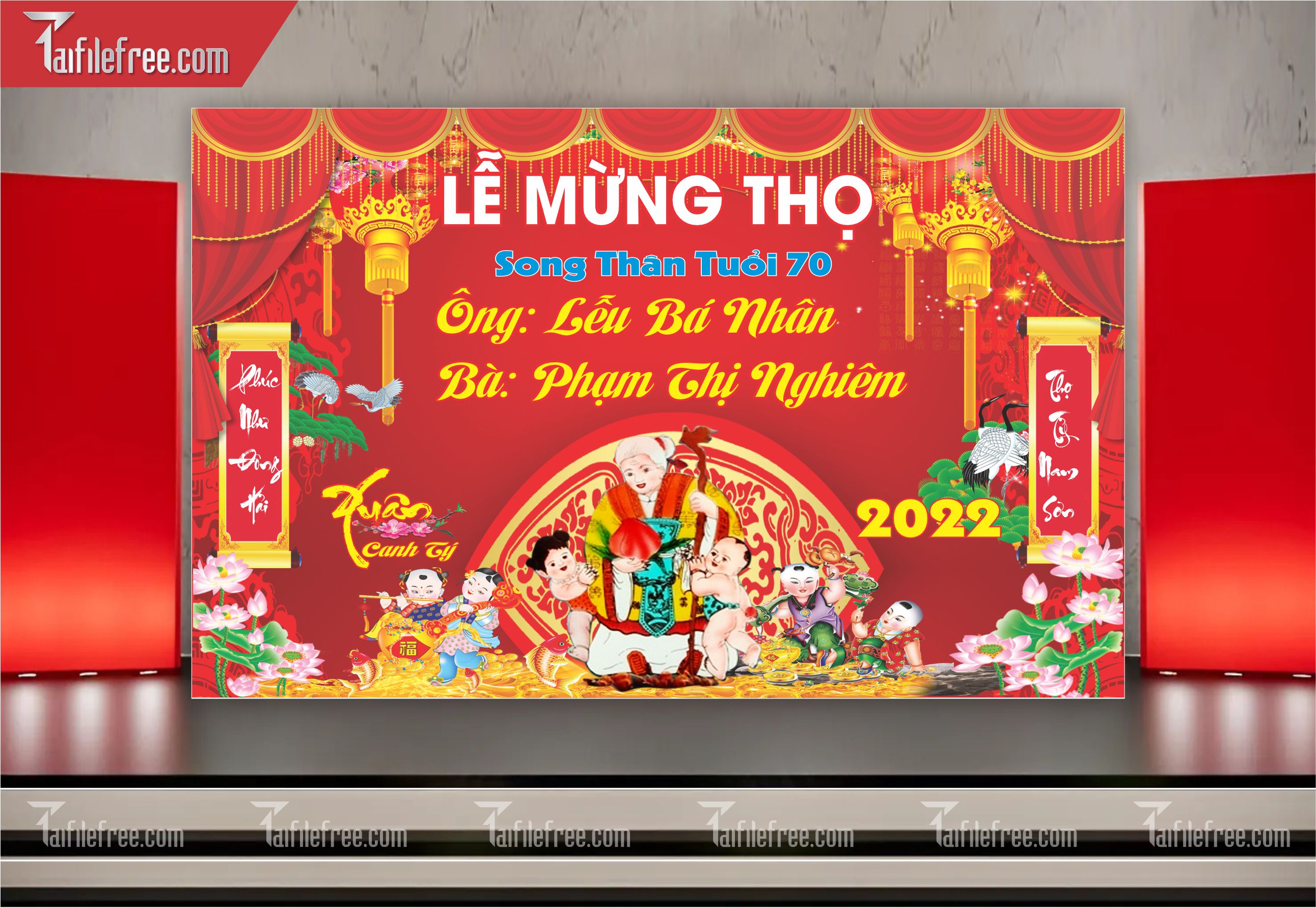 Background Phông Nền Mừng Thọ_MT21