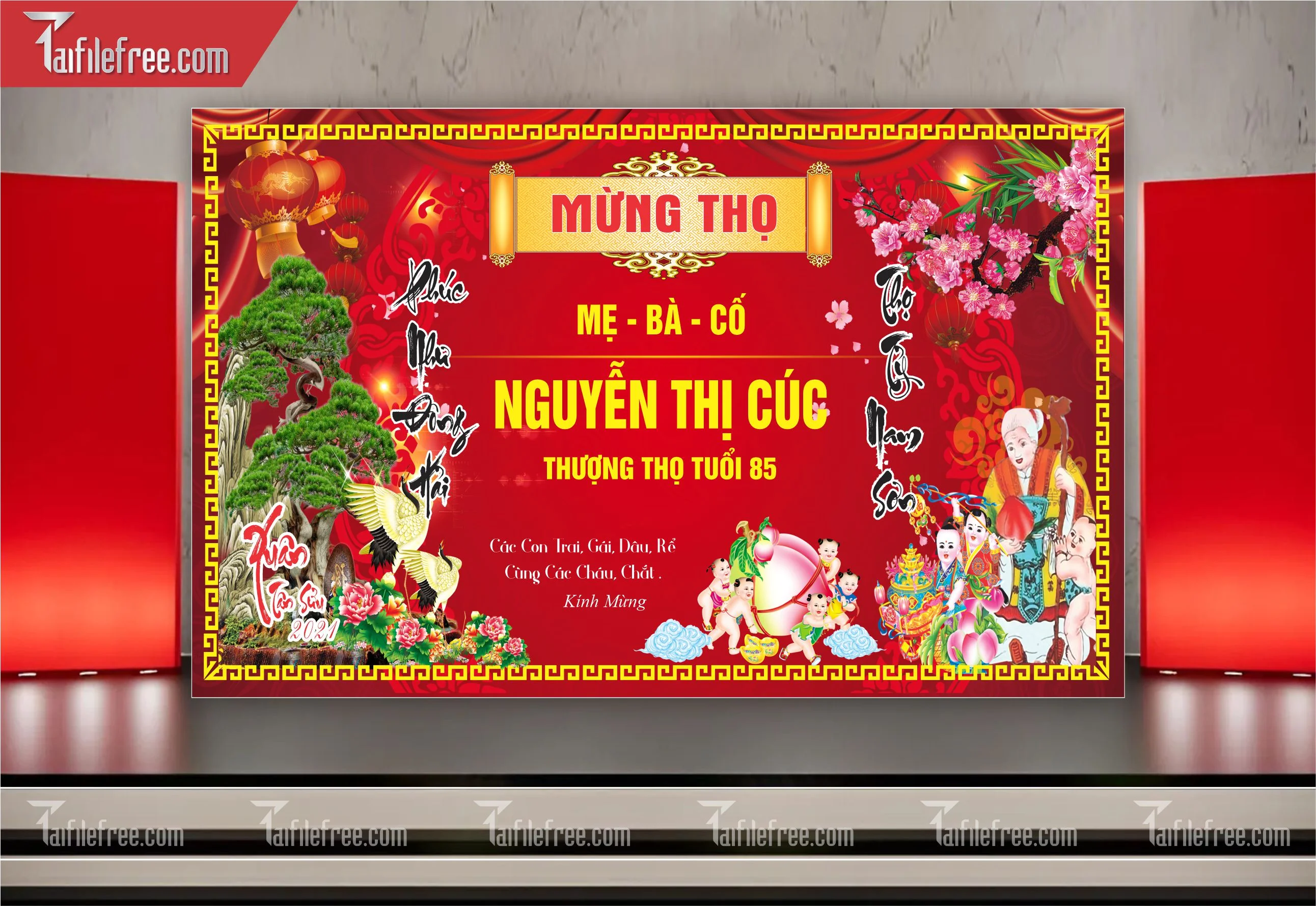 Background Phông Nền Mừng Thọ_MT23