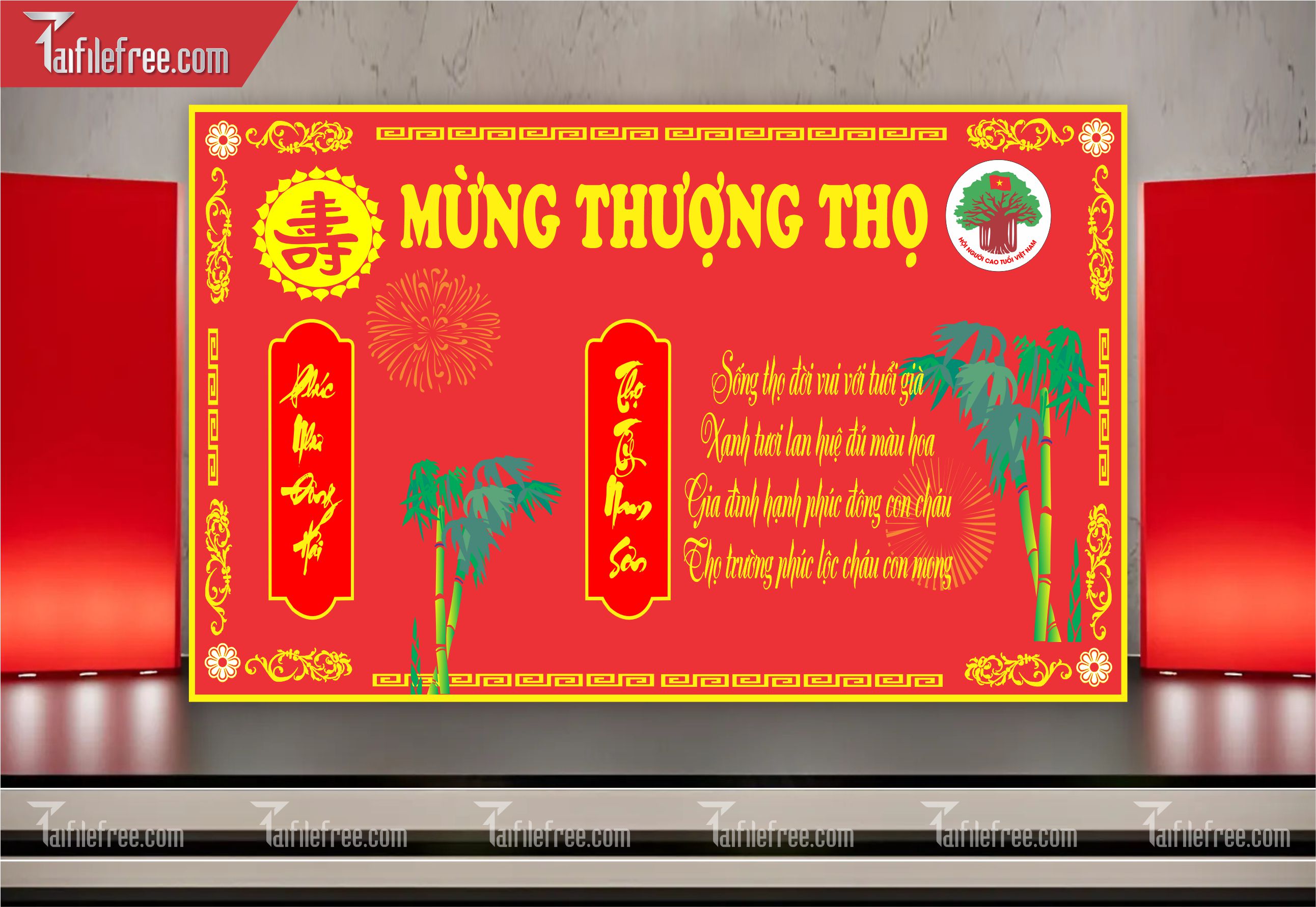 Background Phông Nền Mừng Thọ_MT24