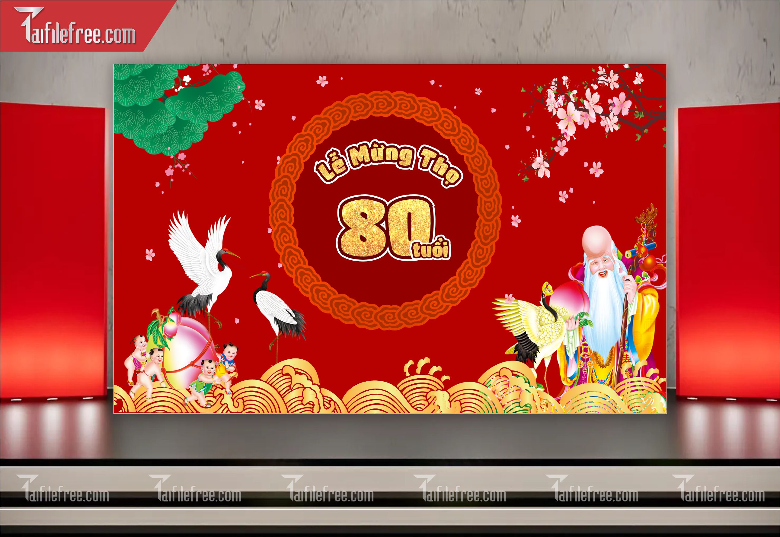 Background Phông Nền Mừng Thọ_MT27