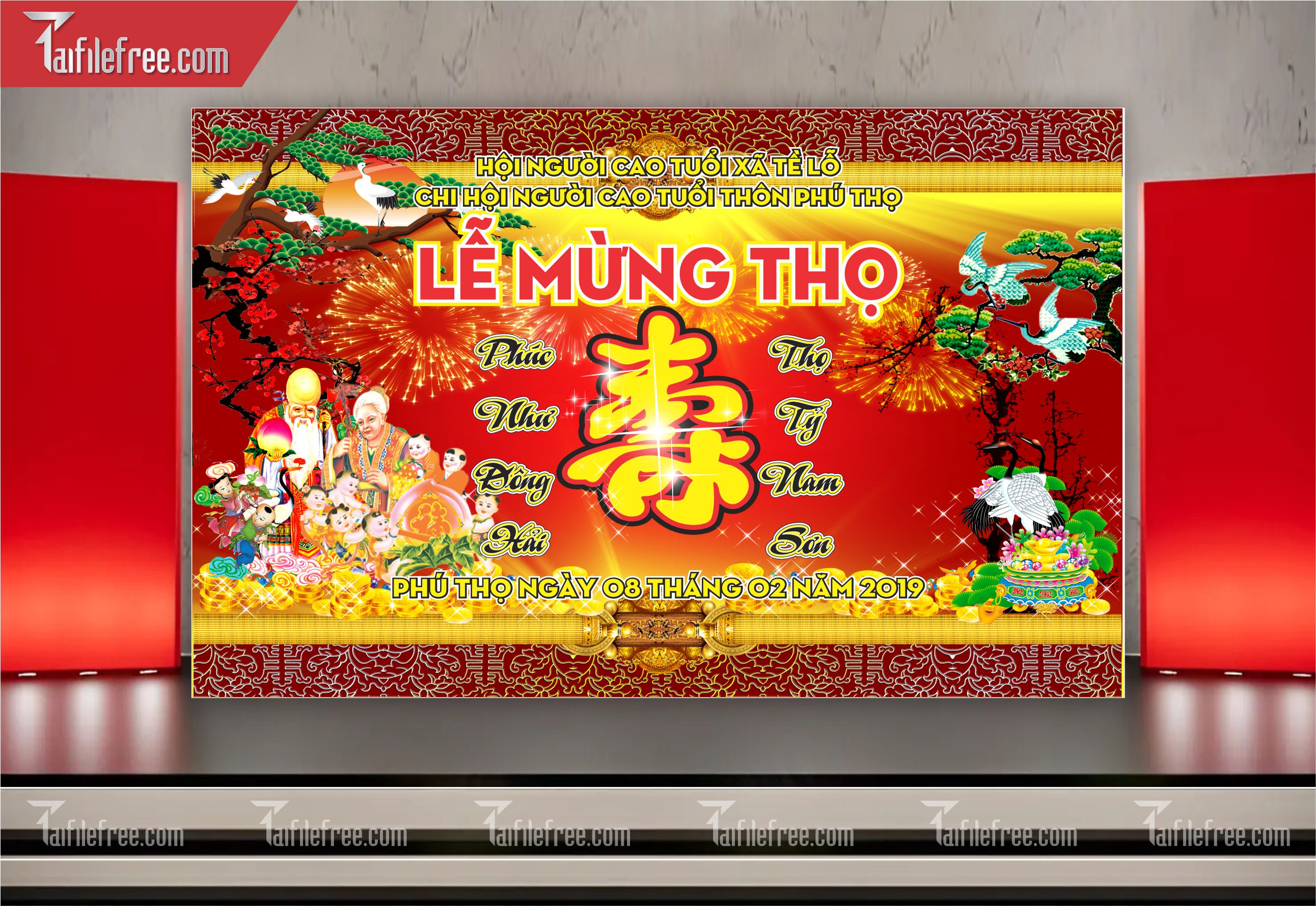 Background Phông Nền Mừng Thọ_MT34