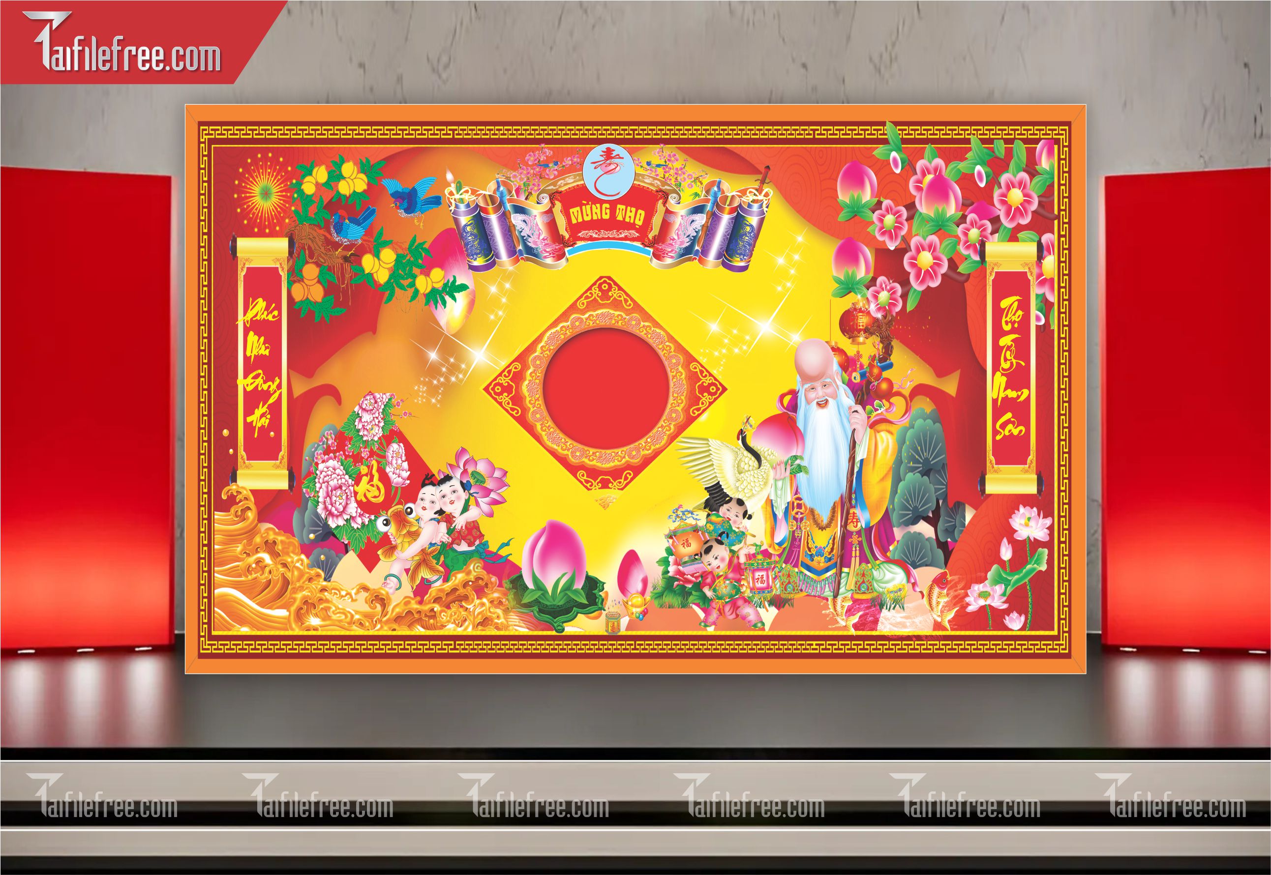 Background Phông Nền Mừng Thọ_MT35