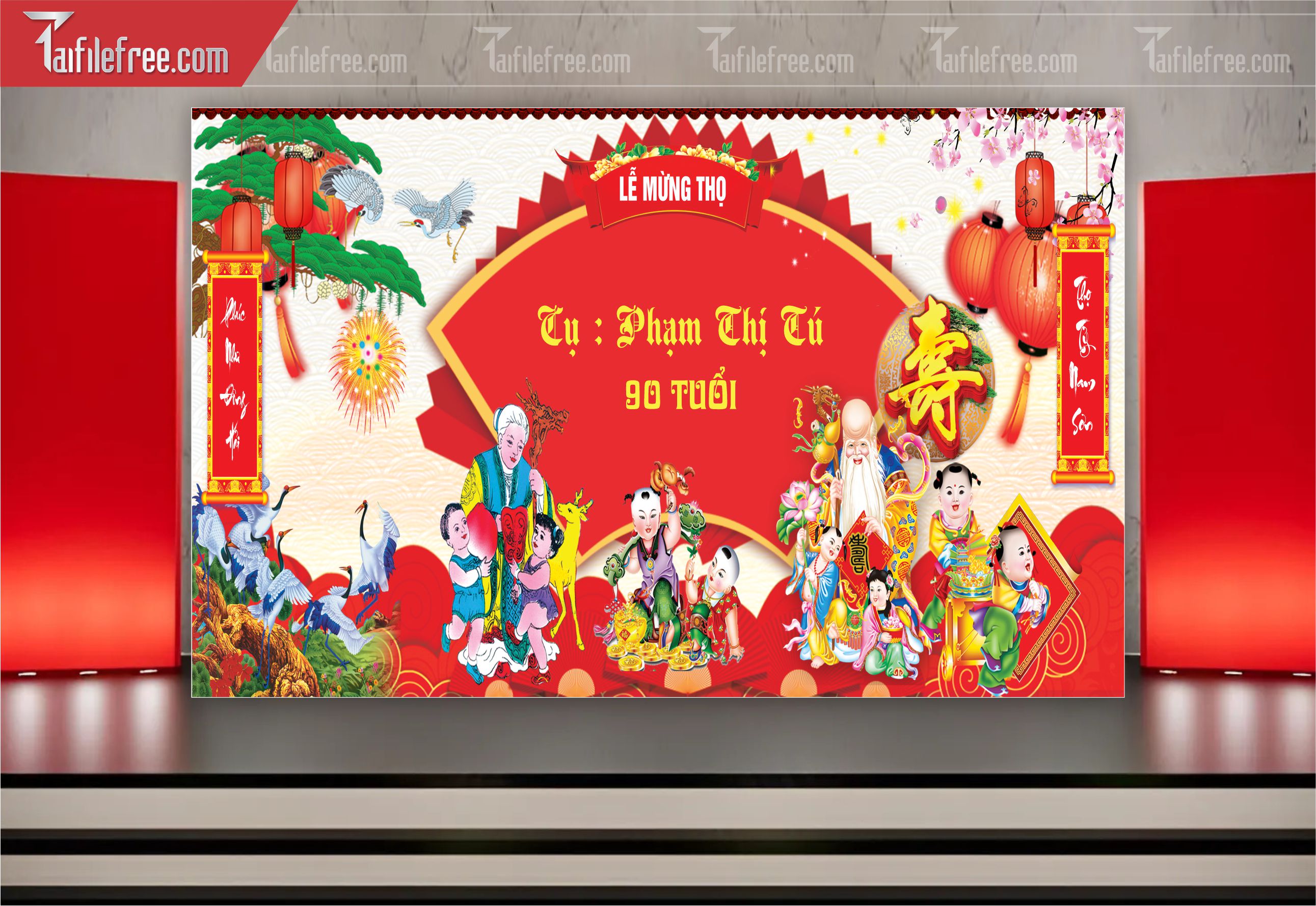 Background Phông Nền Mừng Thọ_MT37