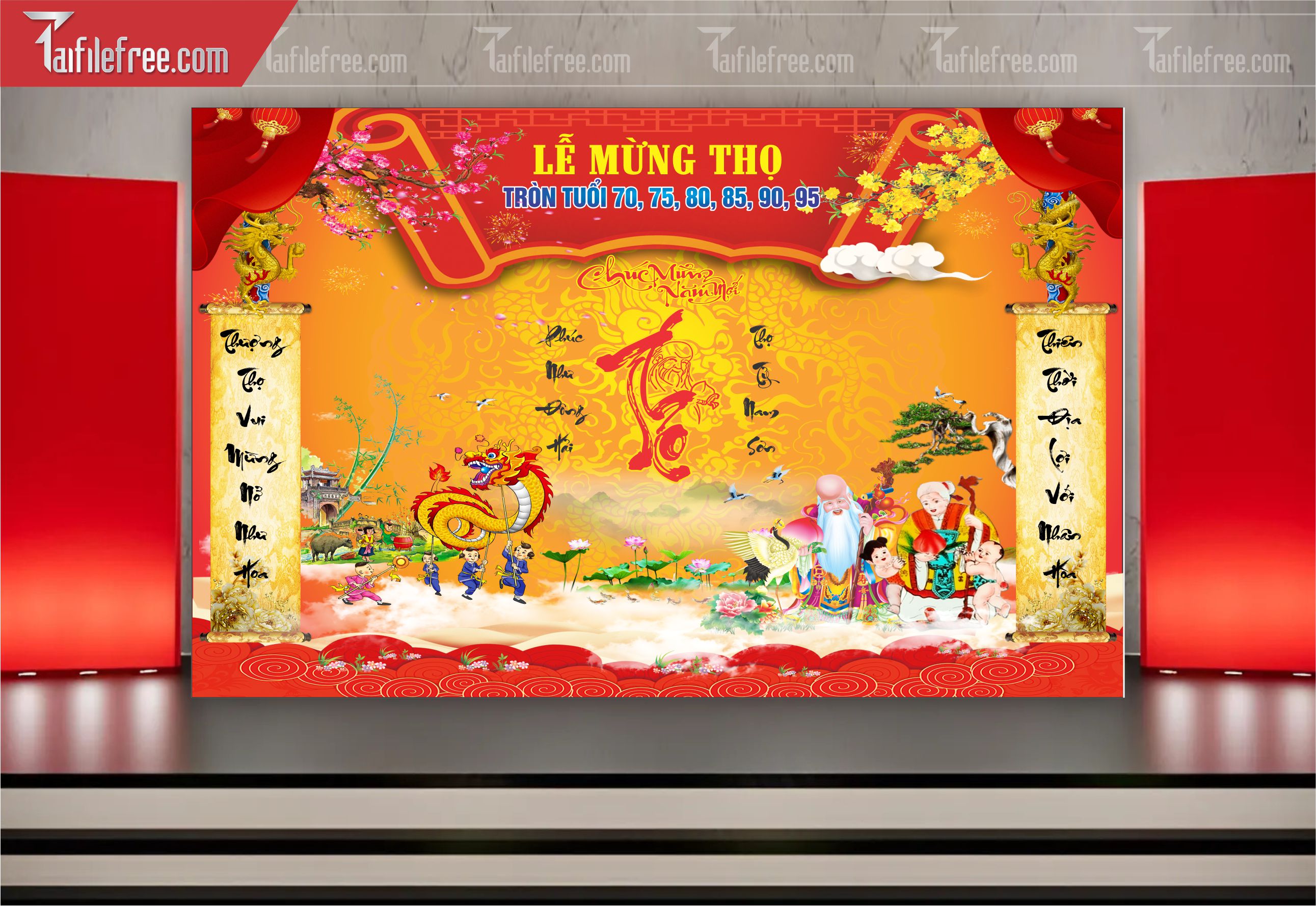 Background Phông Nền Mừng Thọ_MT41