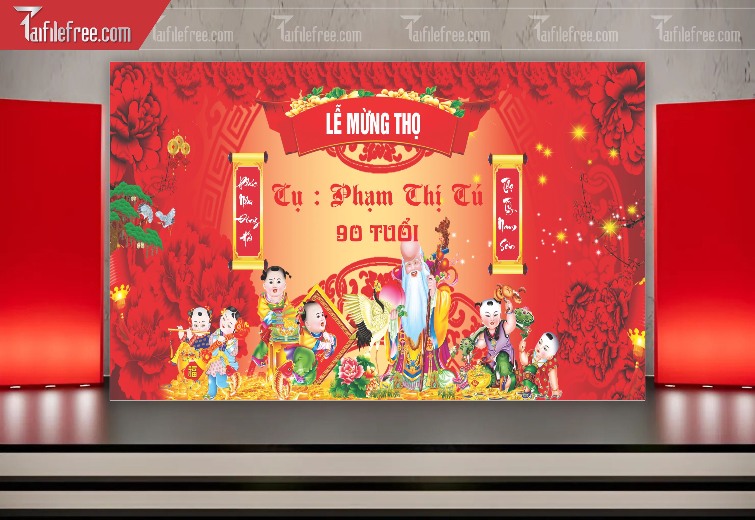 Background Phông Nền Mừng Thọ_MT44