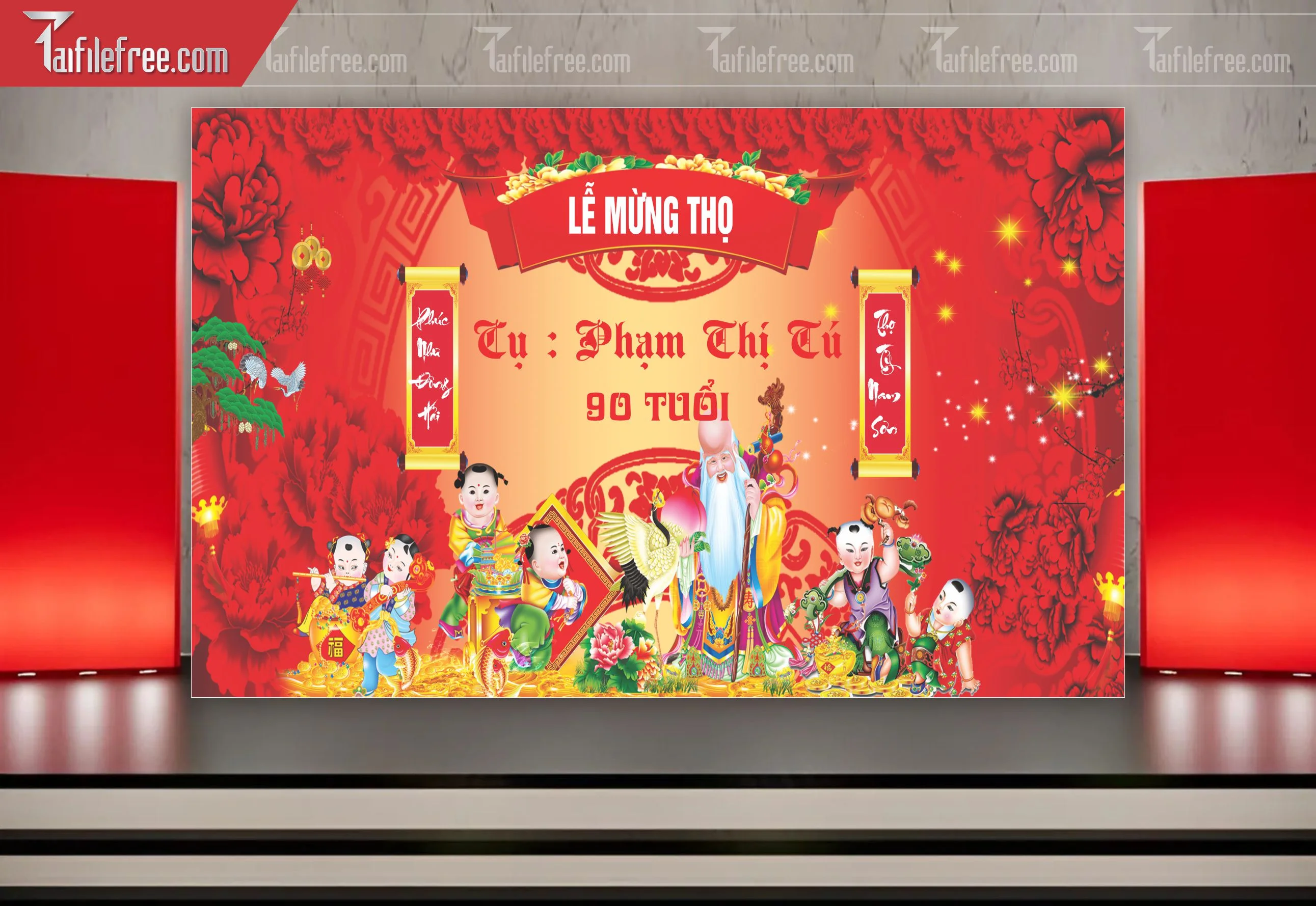 Background Phông Nền Mừng Thọ_MT44