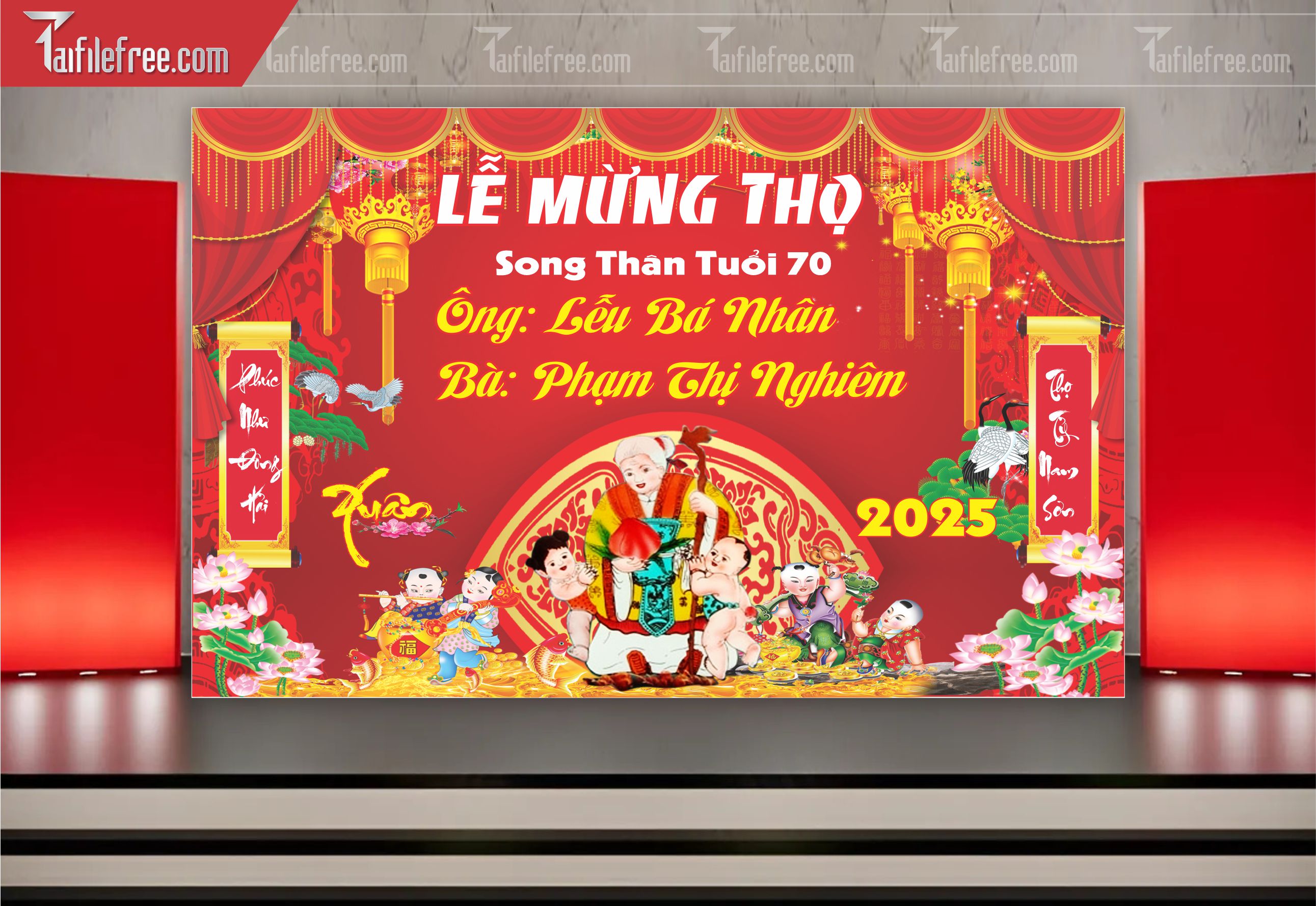 Background Phông Nền Mừng Thọ_MT49