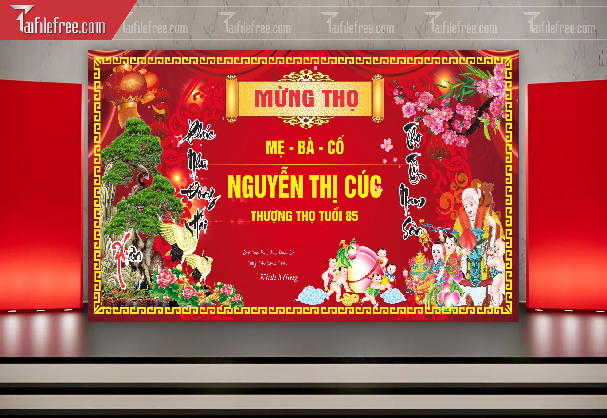 Background Phông Nền Mừng Thọ_MT51