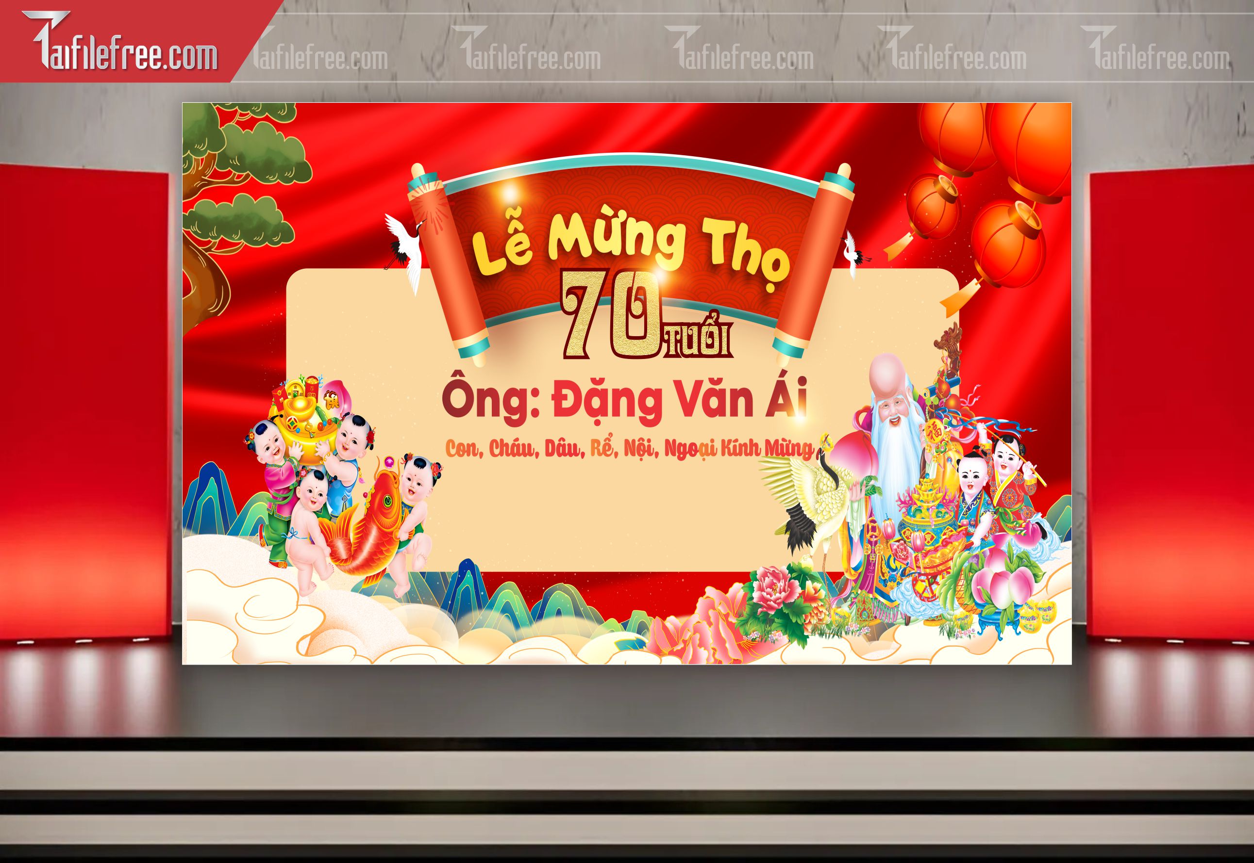 Background Phông Nền Mừng Thọ_MT54