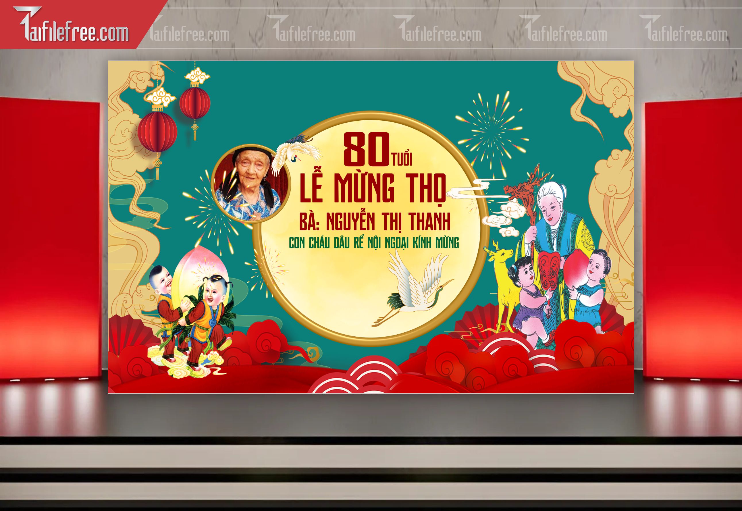 Background Phông Nền Mừng Thọ_MT56
