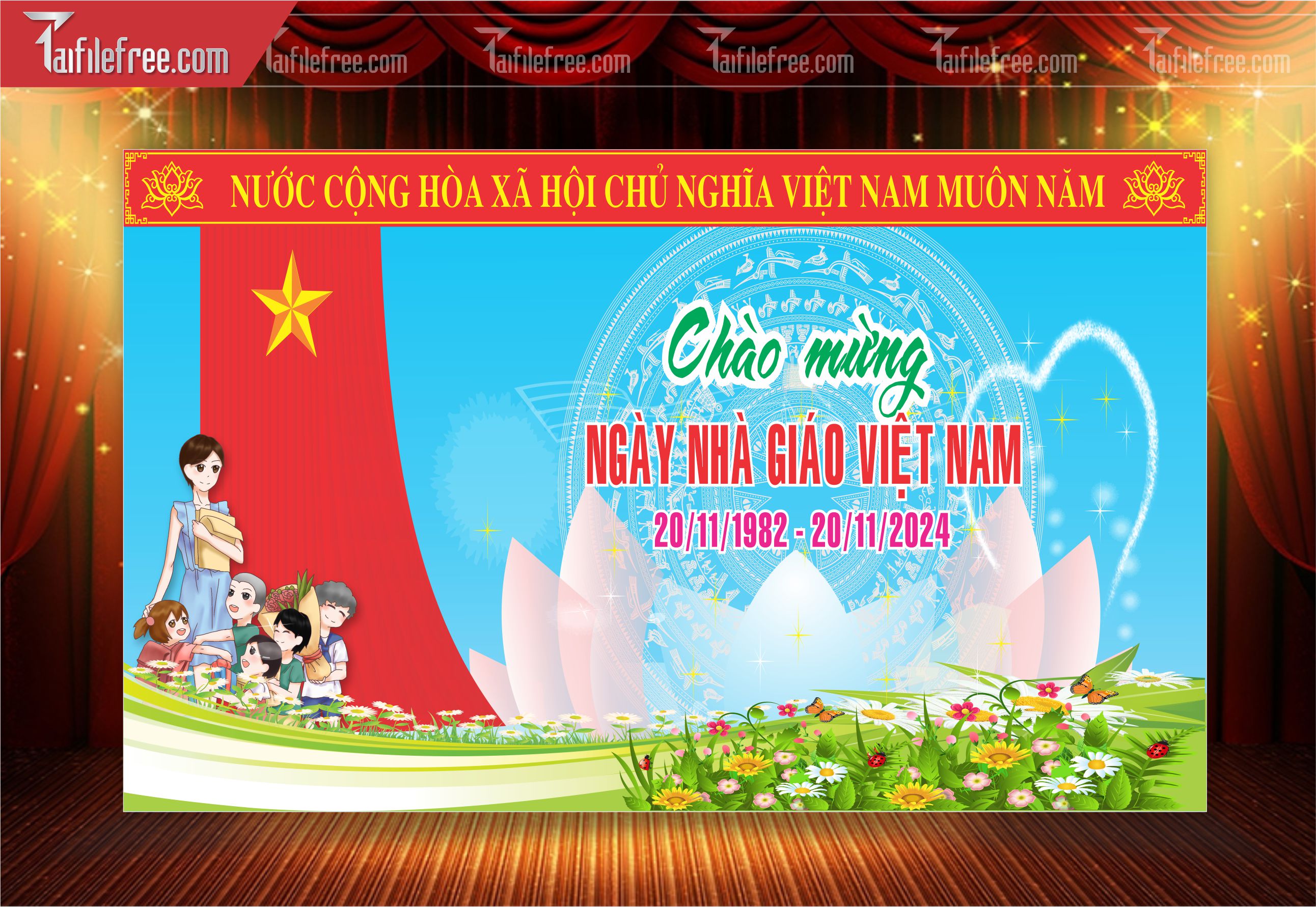 Phông Nền Chào Mừng Ngày Nhà Giáo Việt Nam 20-11_NNG46