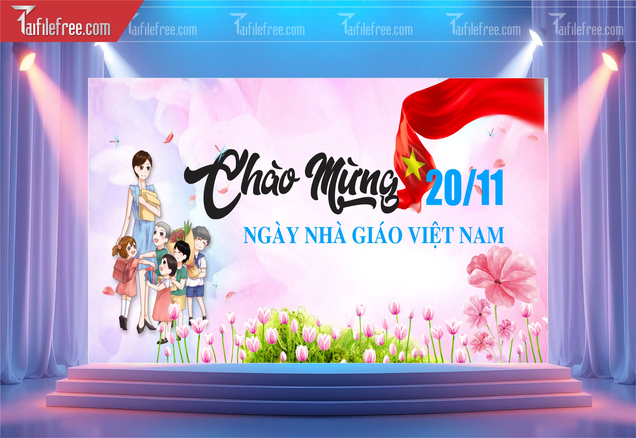 Phông Nền Chào Mừng Ngày Nhà Giáo Việt Nam 20-11_NNG96