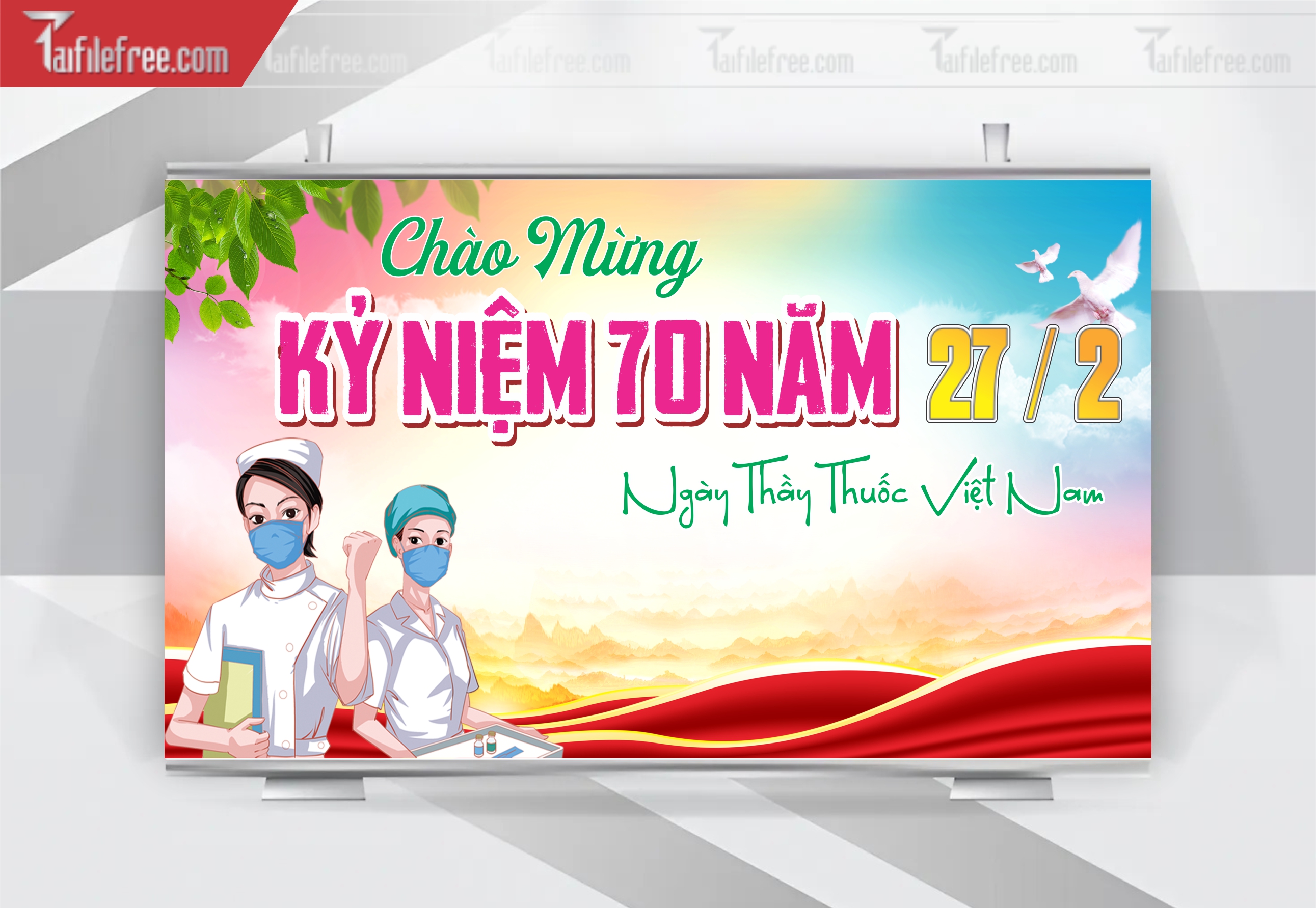 Background Phông Nền Chúc Mừng Ngày Thầy Thuốc Việt Nam_NTT24