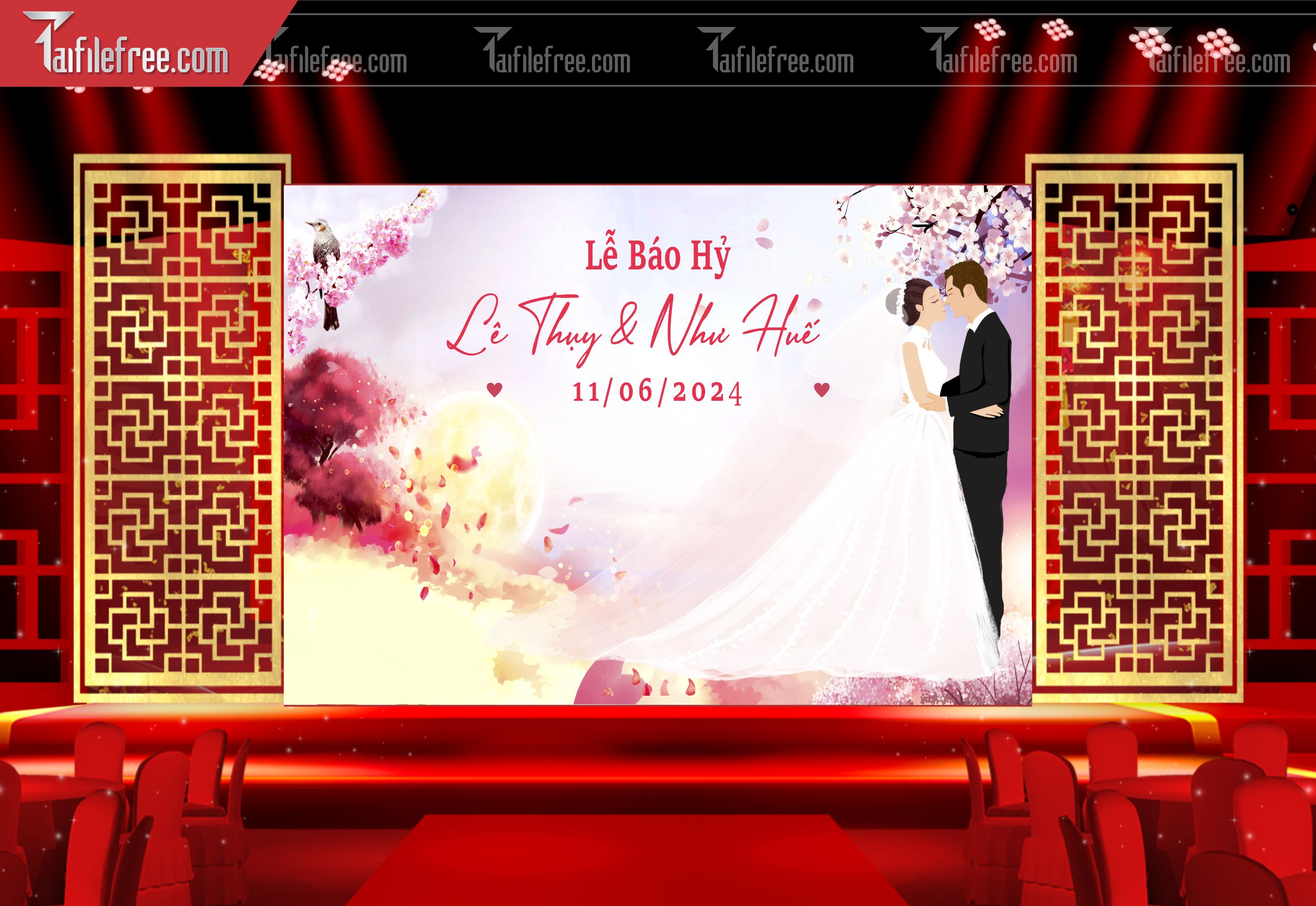 Phông Đám Cưới Đẹp PDC07
