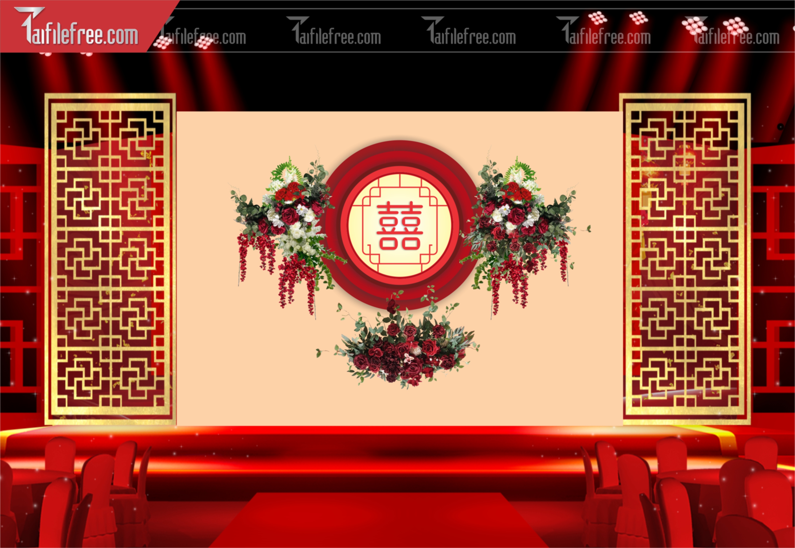Mẫu Trang Trí Backdrop Đám Cưới Đẹp PDC100