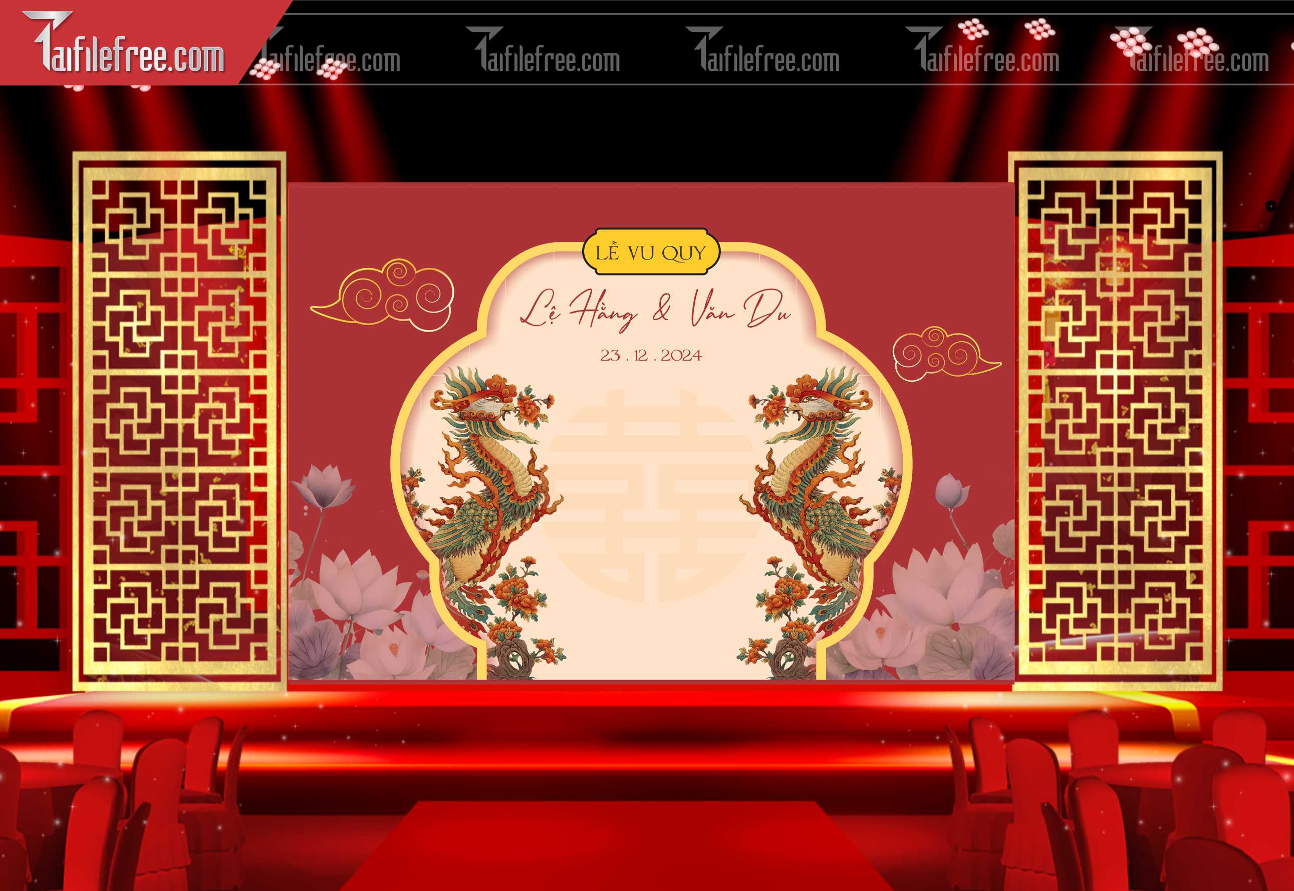 Mẫu Trang Trí Backdrop Đám Cưới Đẹp PDC21