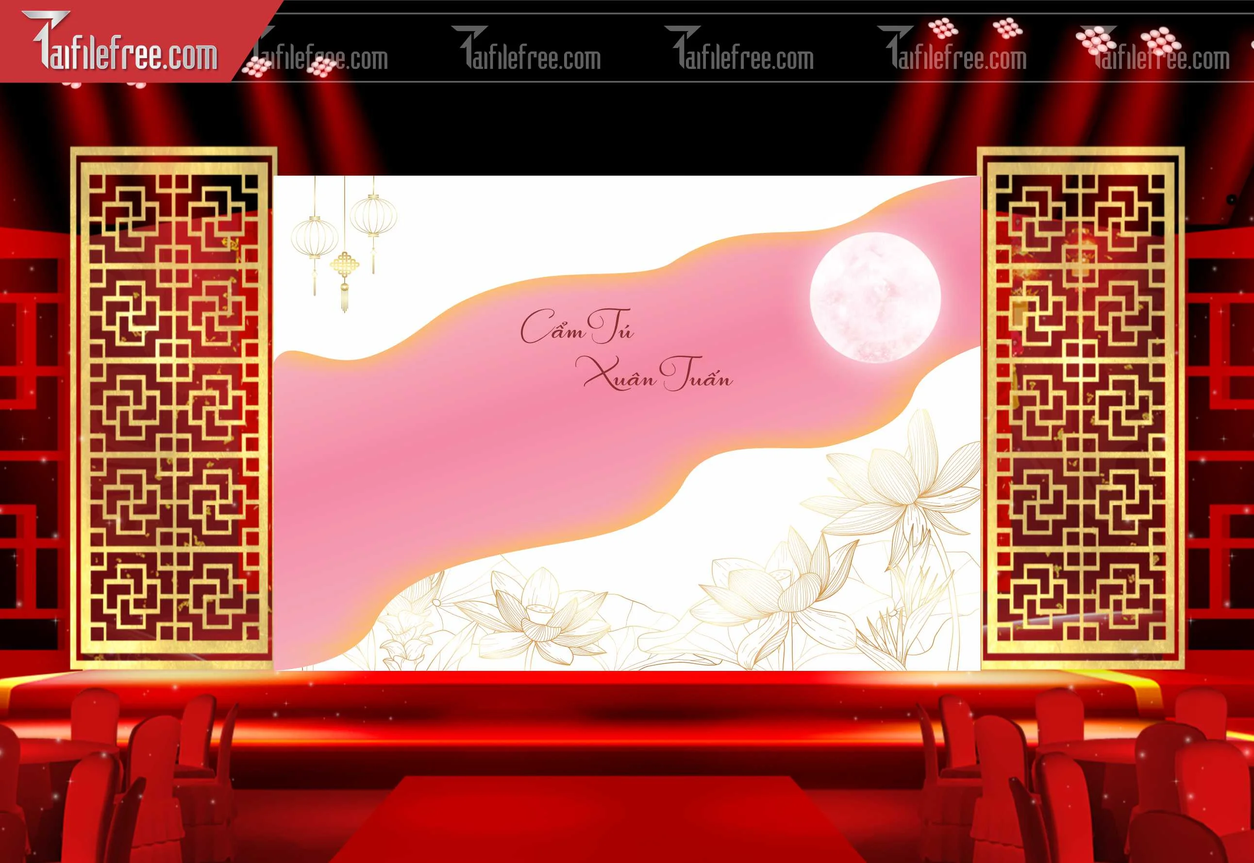 Mẫu Trang Trí Backdrop Đám Cưới Đẹp PDC24