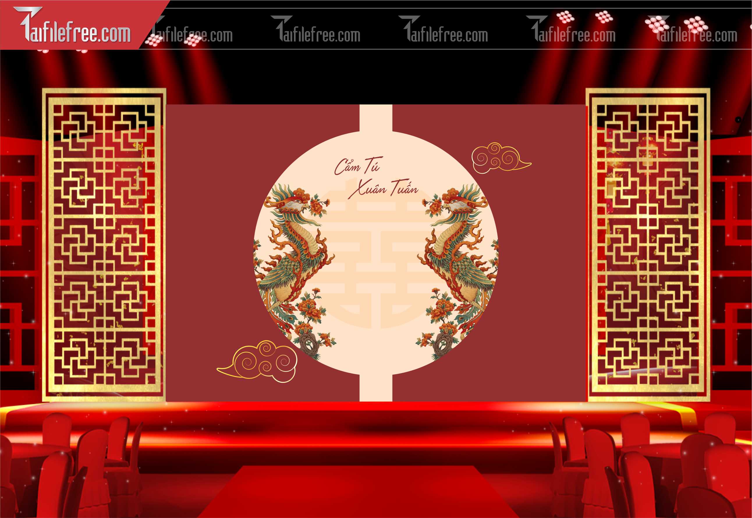 Mẫu Trang Trí Backdrop Đám Cưới Đẹp PDC25