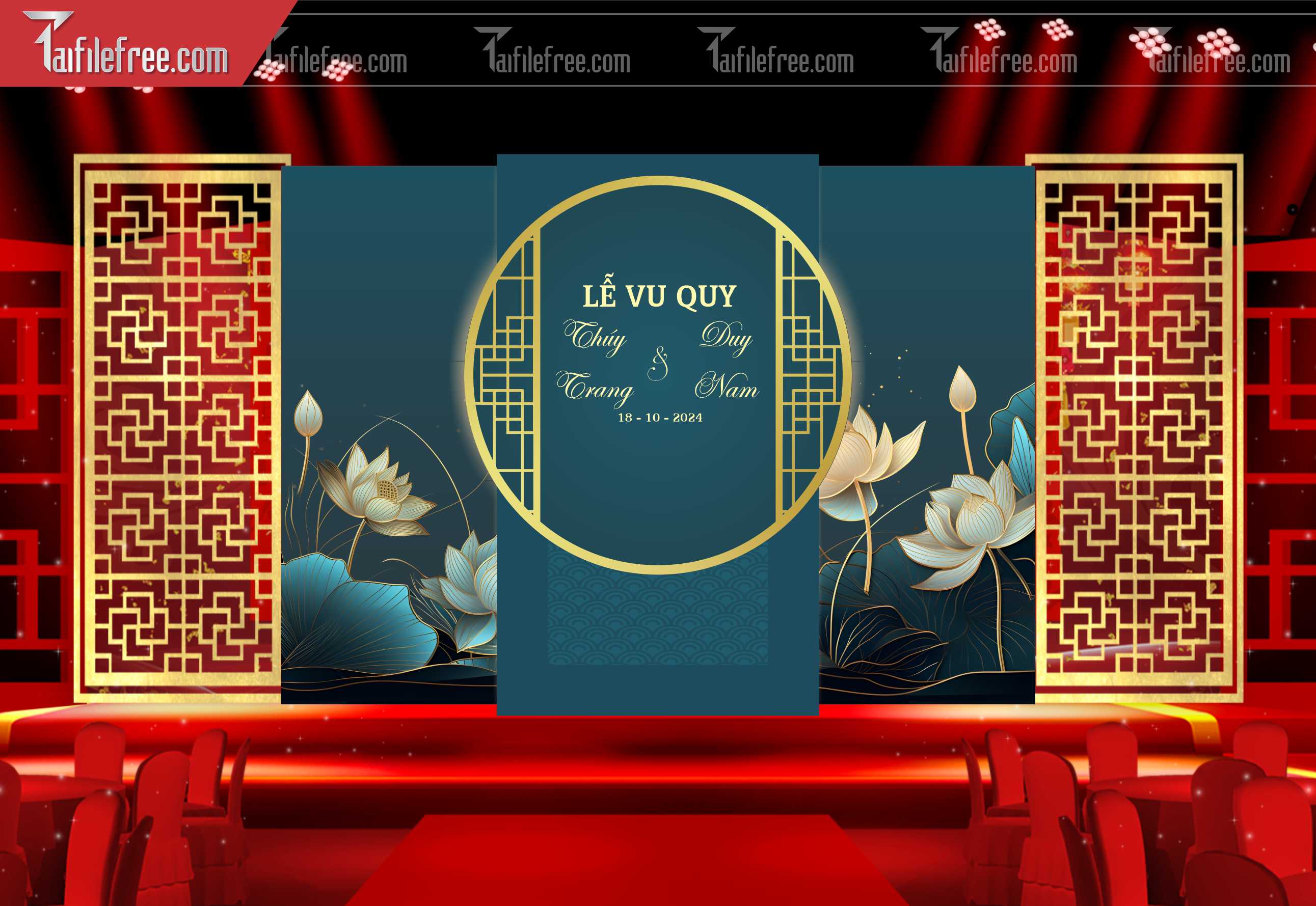Mẫu Trang Trí Backdrop Đám Cưới Đẹp PDC26