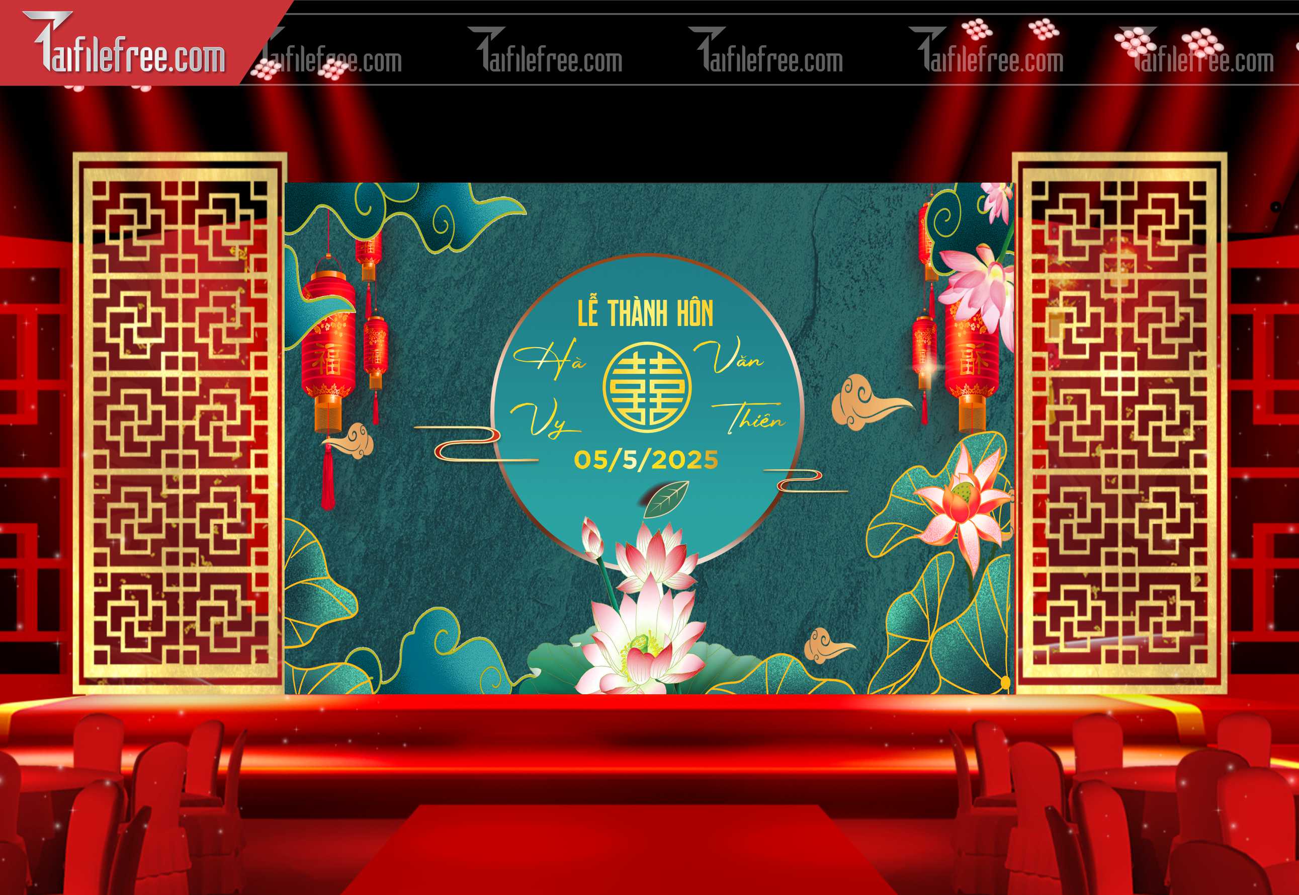 Mẫu Trang Trí Backdrop Đám Cưới Đẹp PDC31