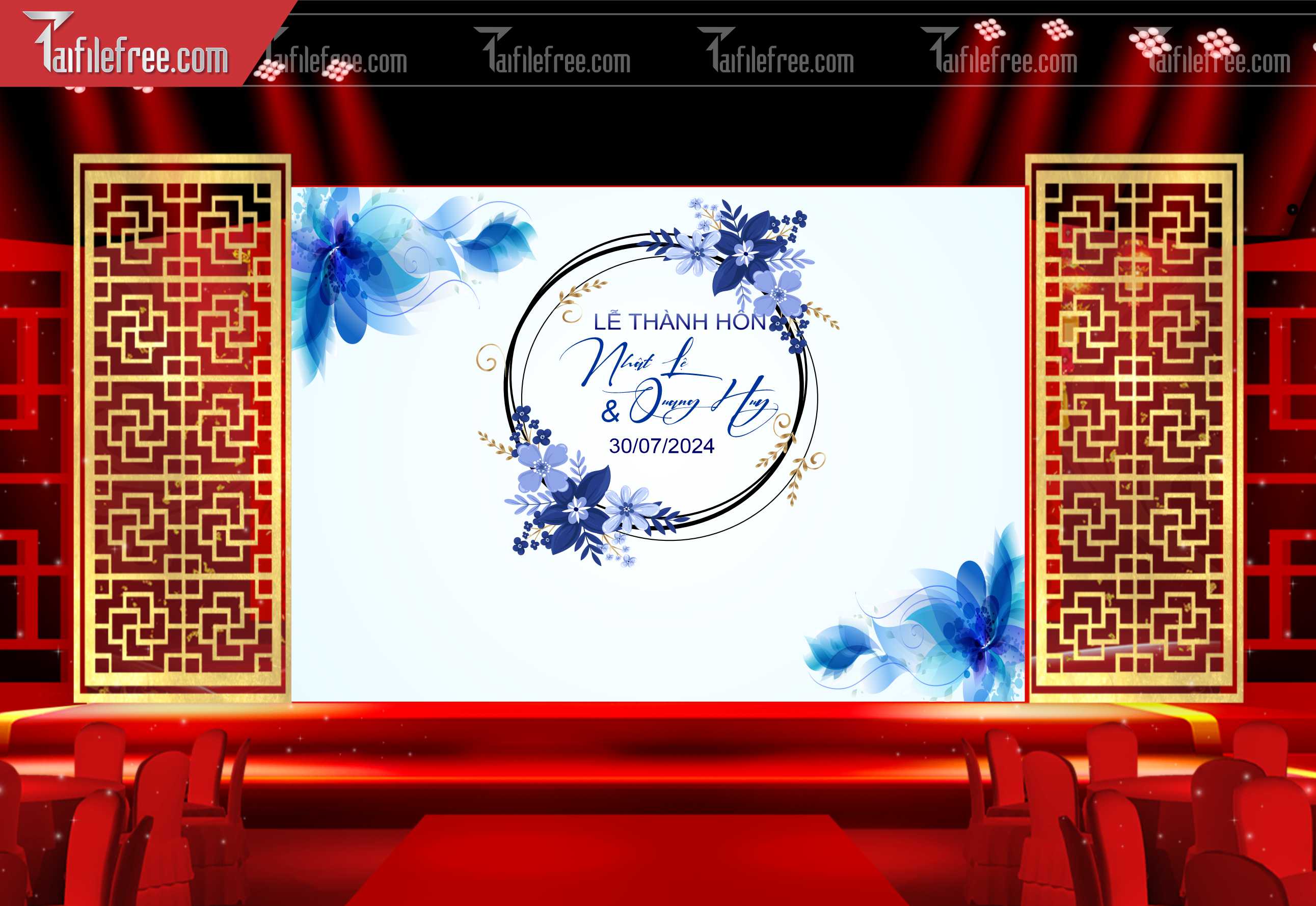 Mẫu Trang Trí Backdrop Đám Cưới Đẹp PDC39