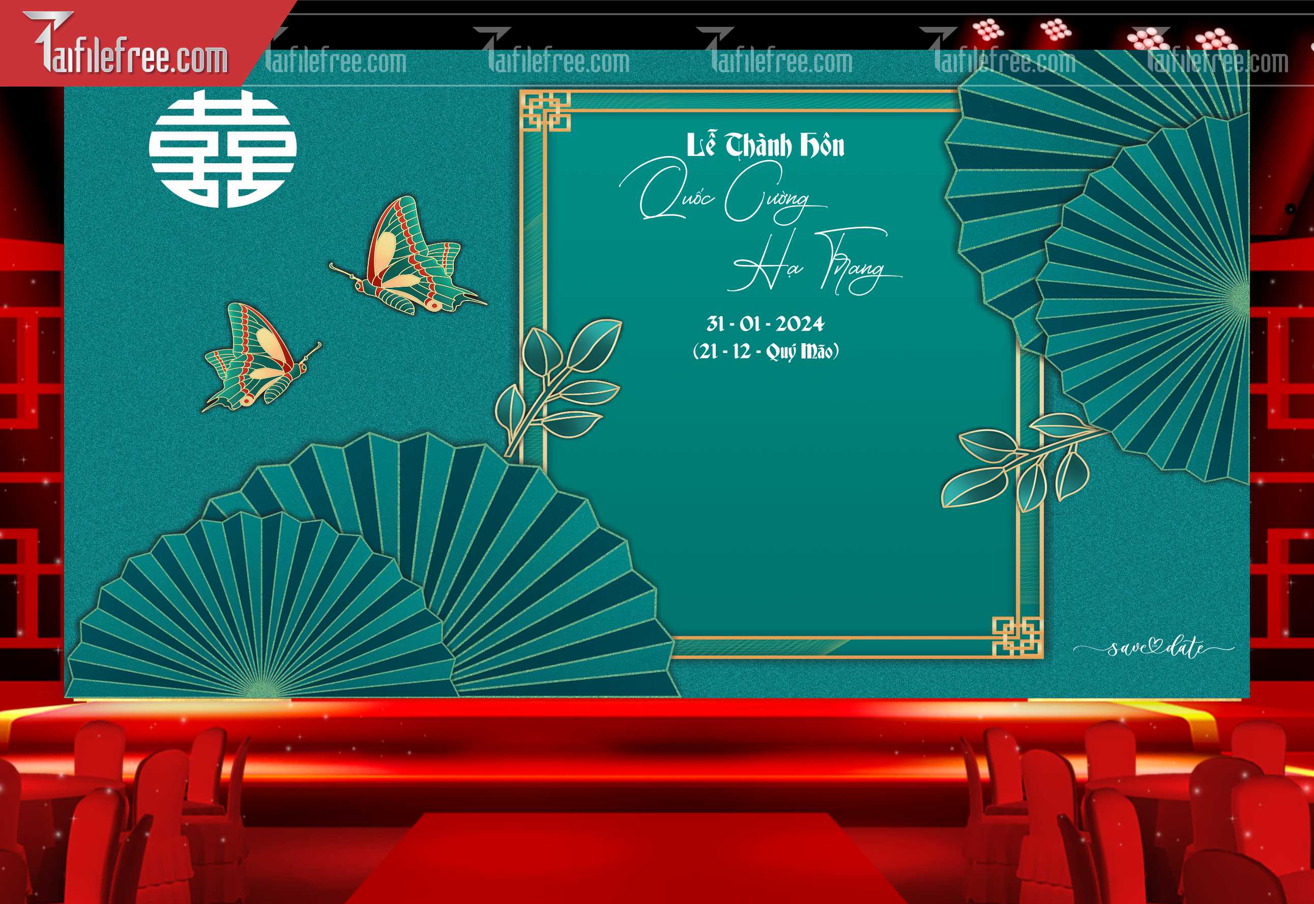 Mẫu Trang Trí Backdrop Đám Cưới Đẹp PDC44