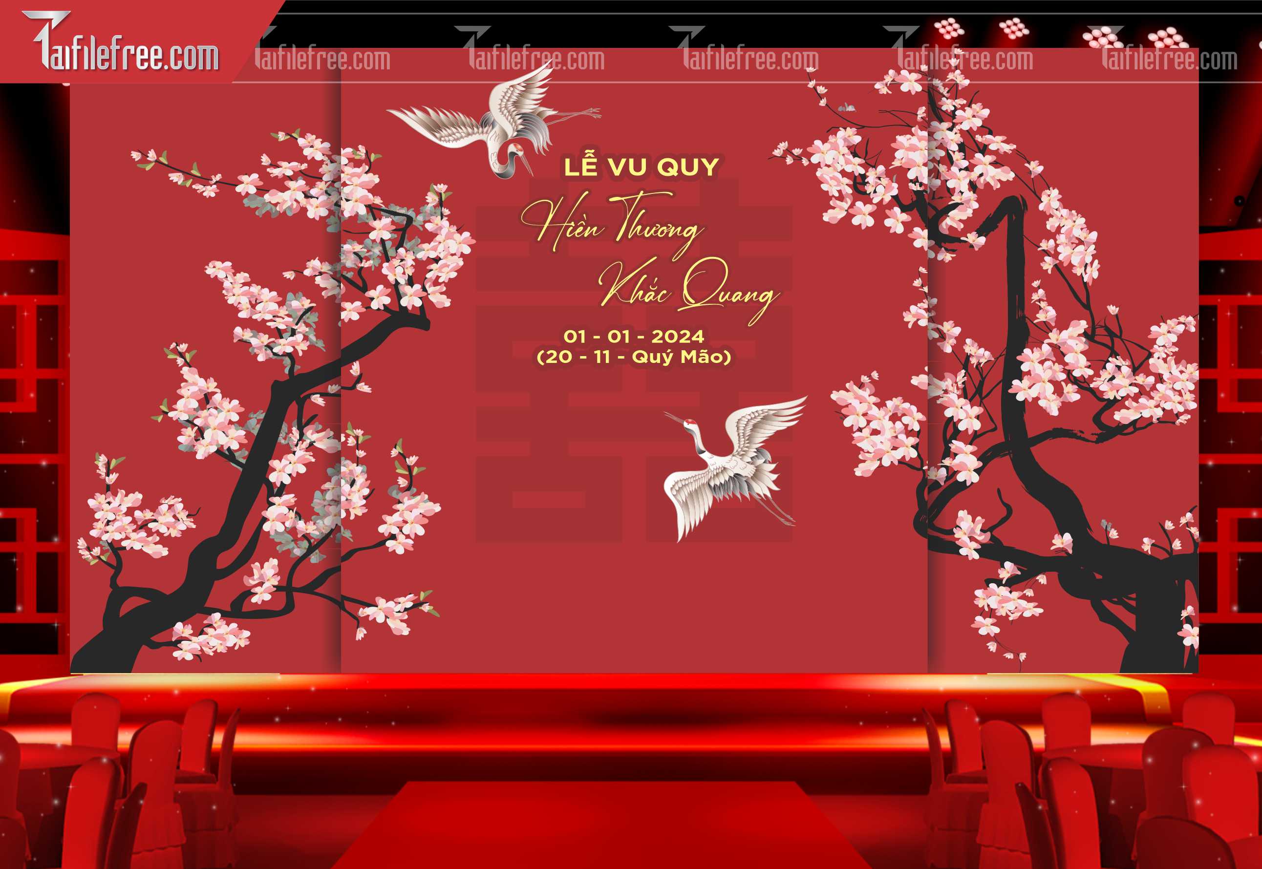 Mẫu Trang Trí Backdrop Đám Cưới Đẹp PDC46