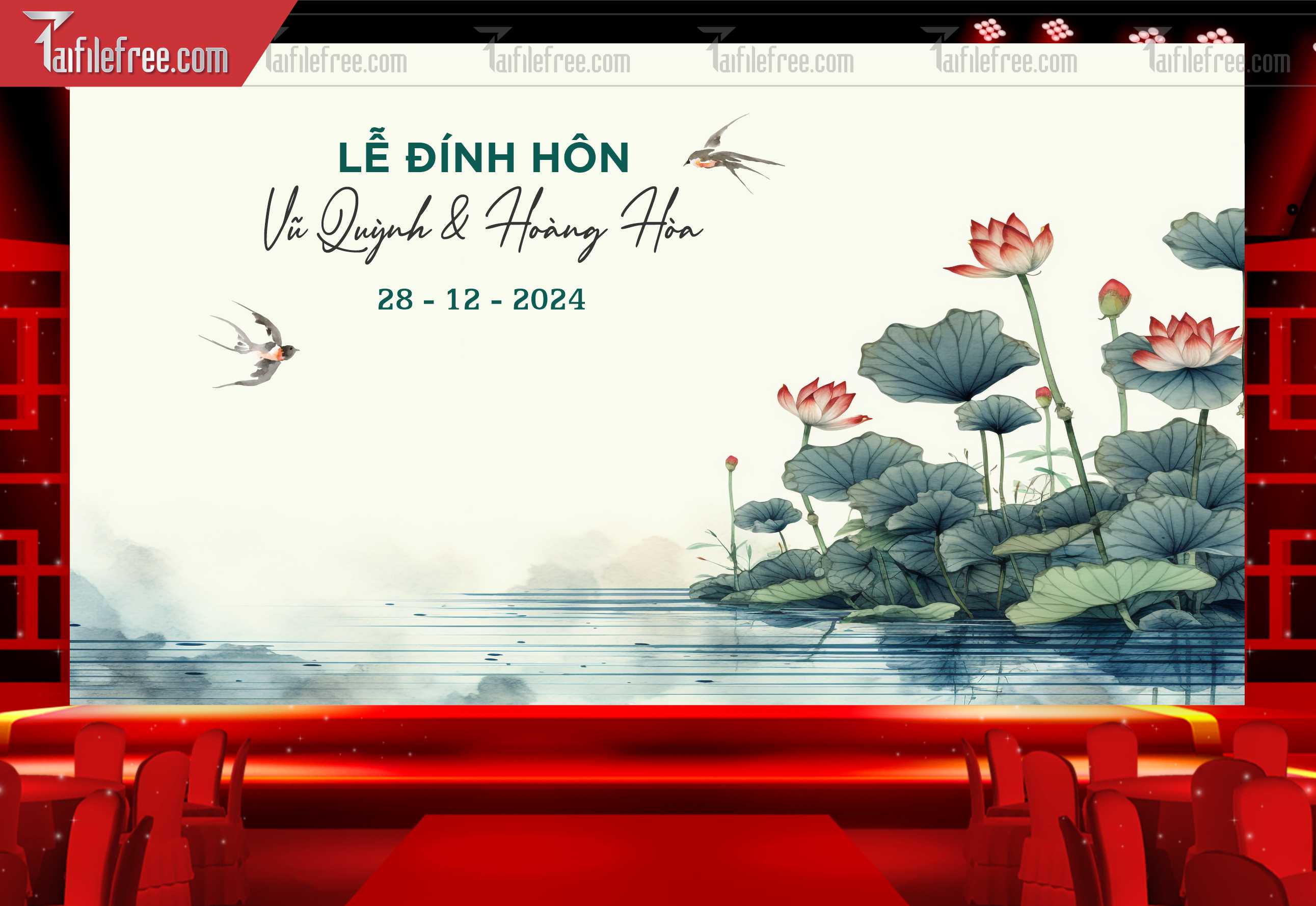 Mẫu Trang Trí Backdrop Đám Cưới Đẹp PDC47