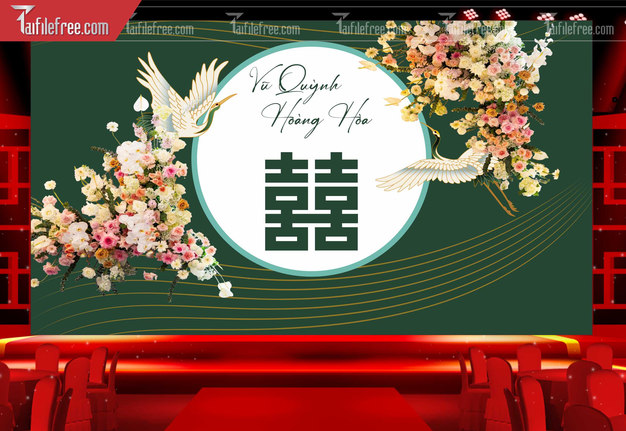 Mẫu Trang Trí Backdrop Đám Cưới Đẹp PDC48
