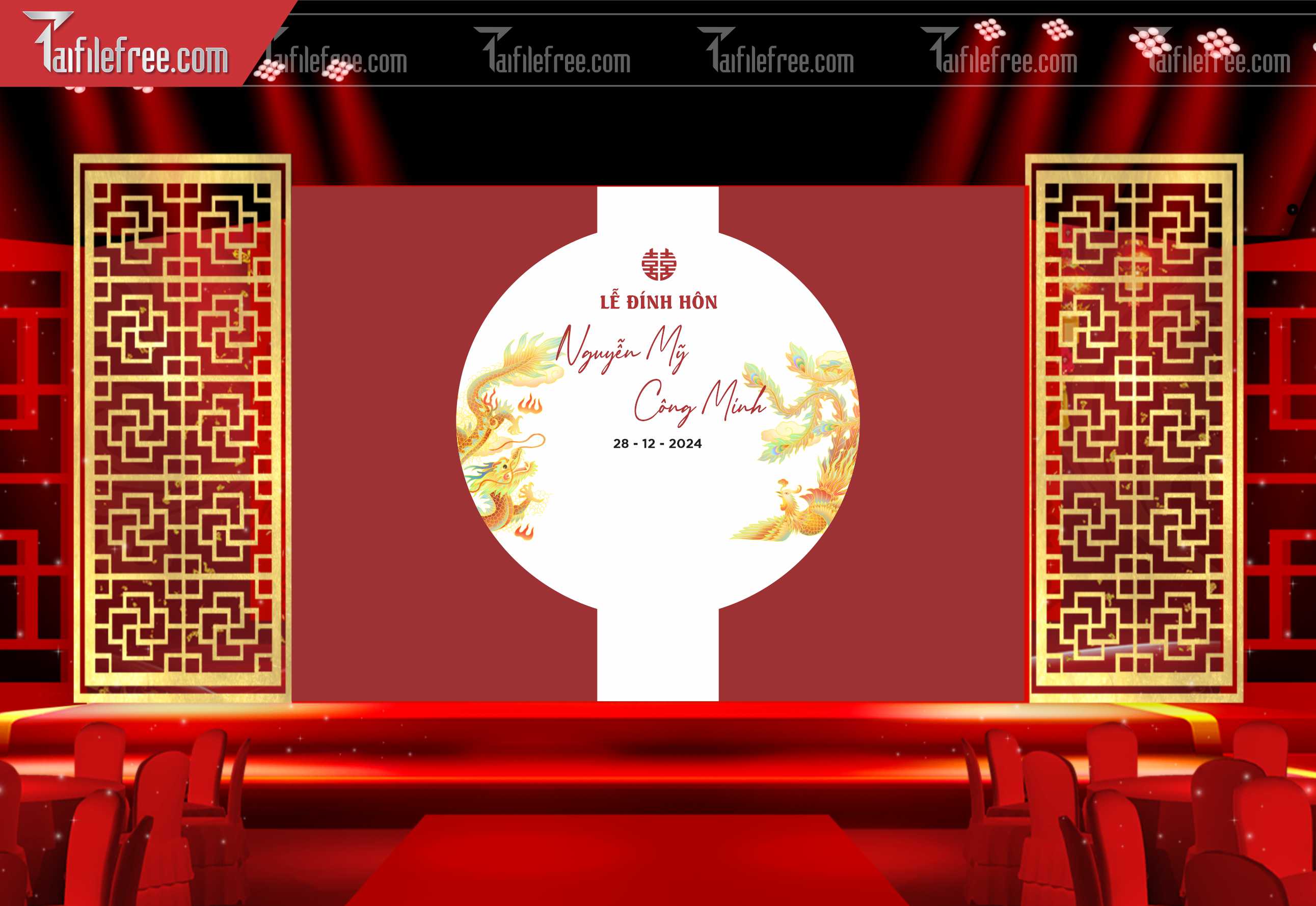 Mẫu Trang Trí Backdrop Đám Cưới Đẹp PDC49