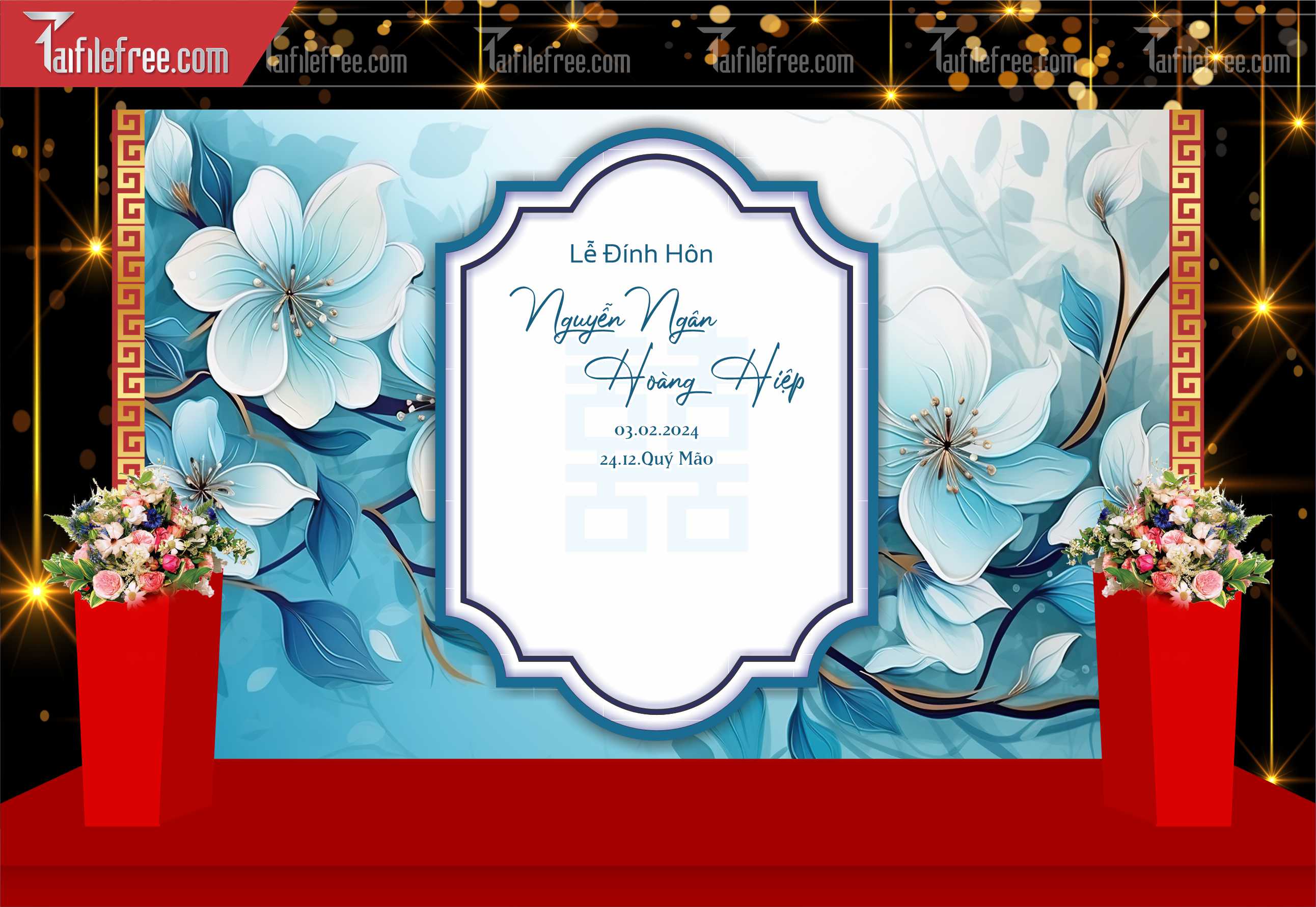 Mẫu Trang Trí Backdrop Đám Cưới Đẹp PDC50