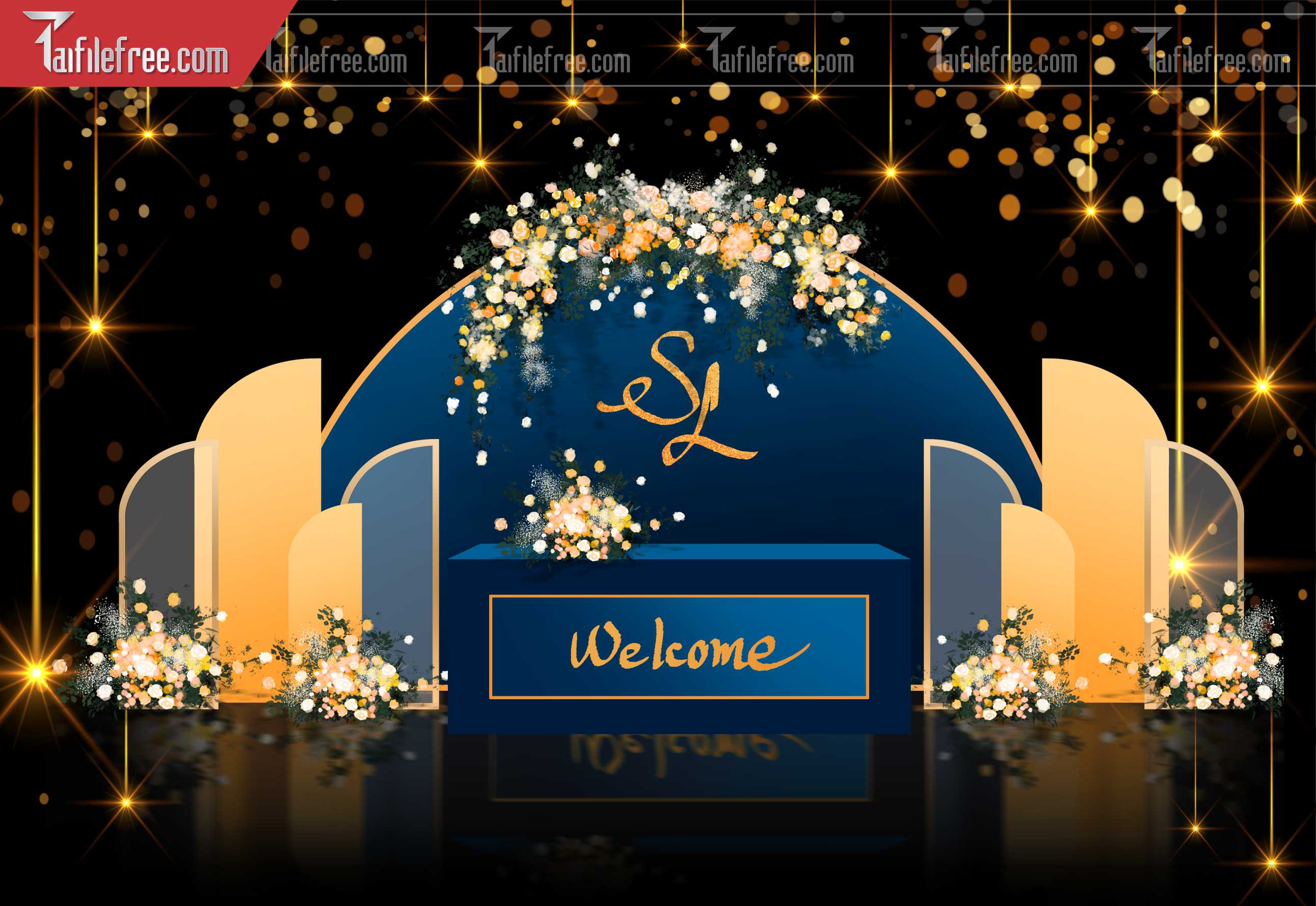 Mẫu Trang Trí Backdrop Đám Cưới Đẹp PDC59