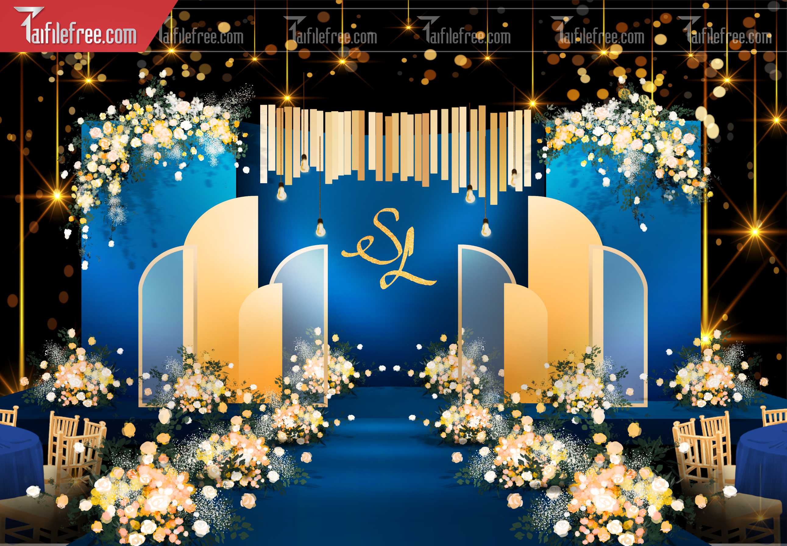 Mẫu Trang Trí Backdrop Đám Cưới Đẹp PDC64