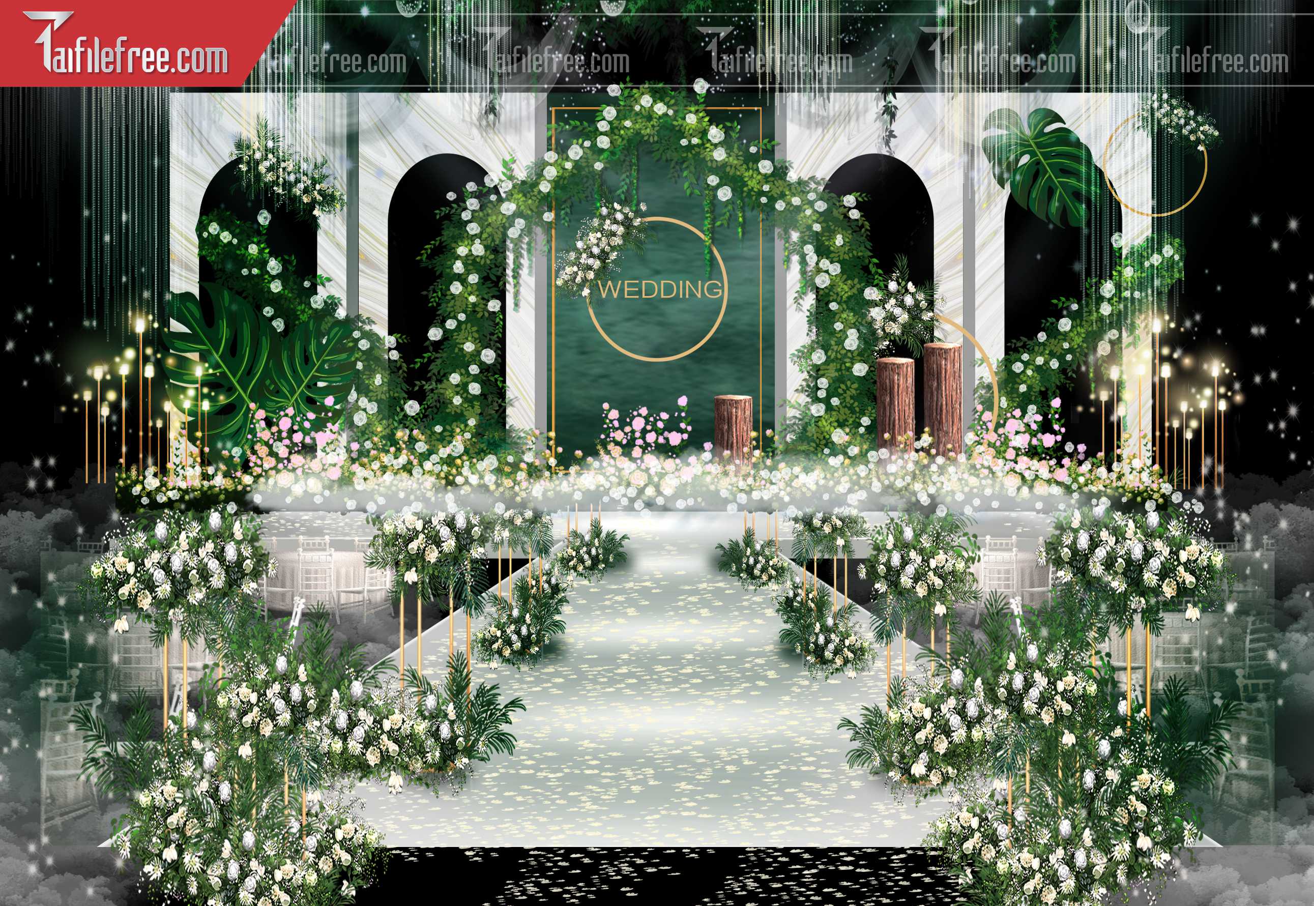 Mẫu Trang Trí Backdrop Đám Cưới Đẹp PDC67