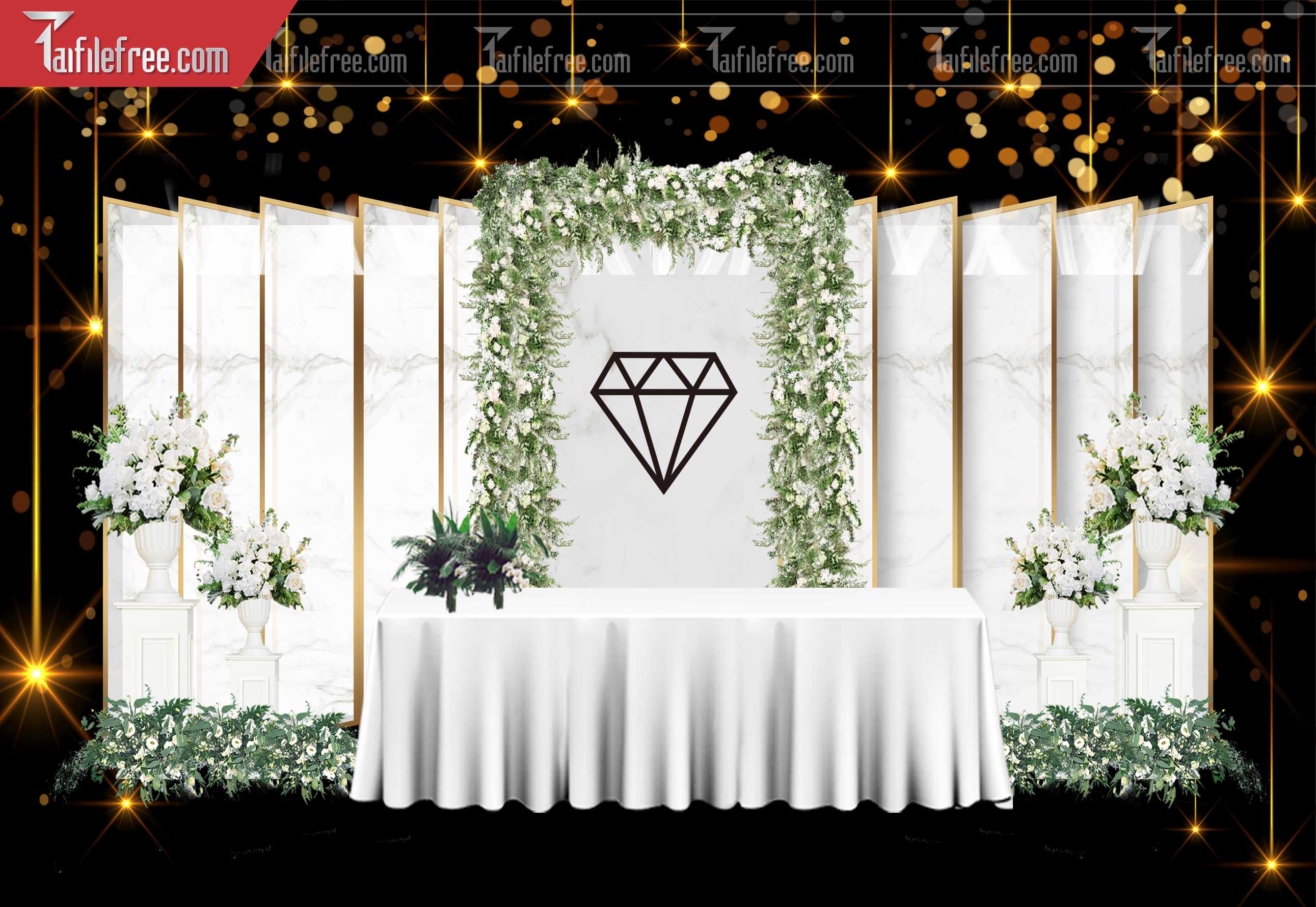 Mẫu Trang Trí Backdrop Đám Cưới Đẹp PDC68