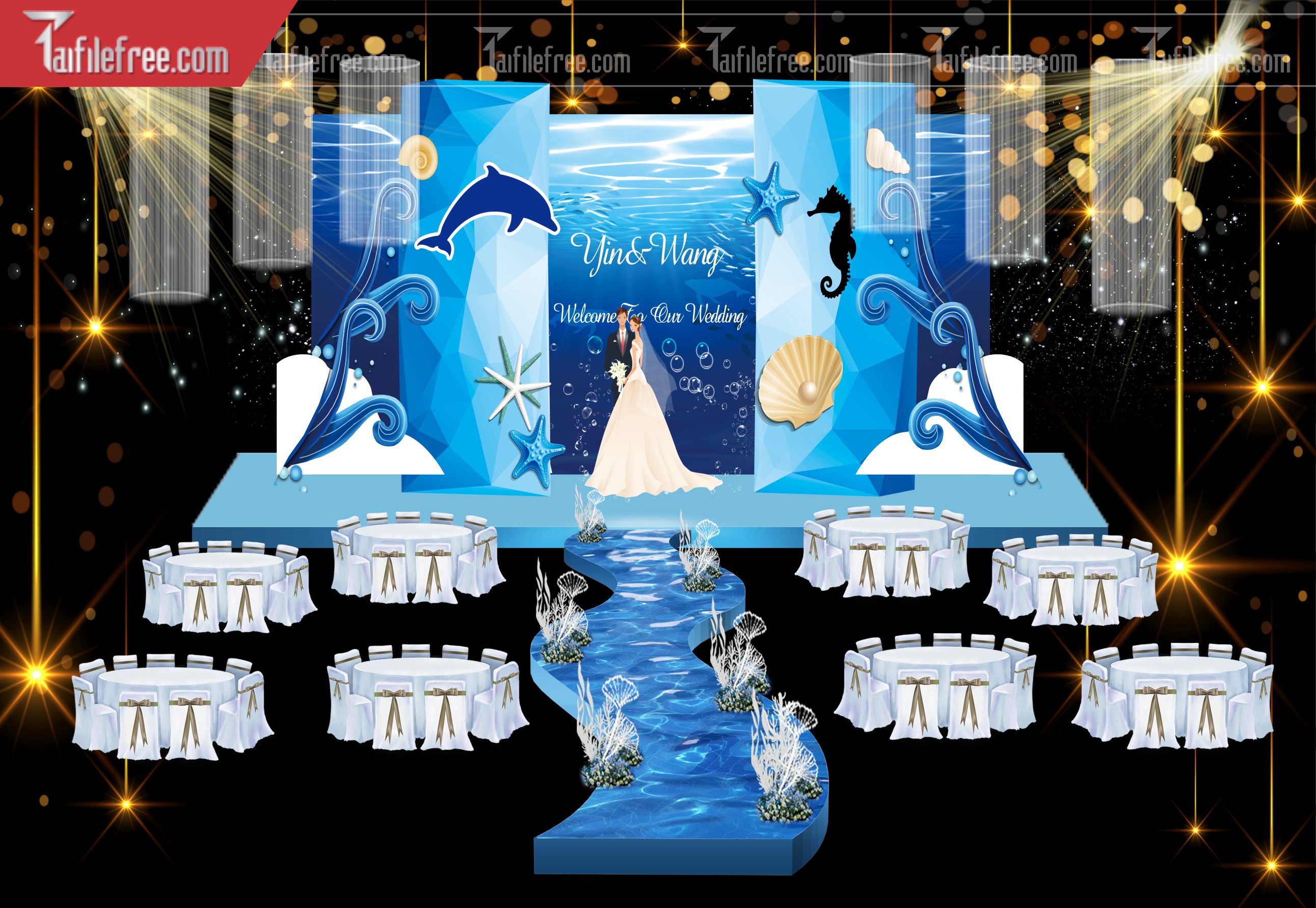 Mẫu Trang Trí Backdrop Đám Cưới Đẹp PDC80