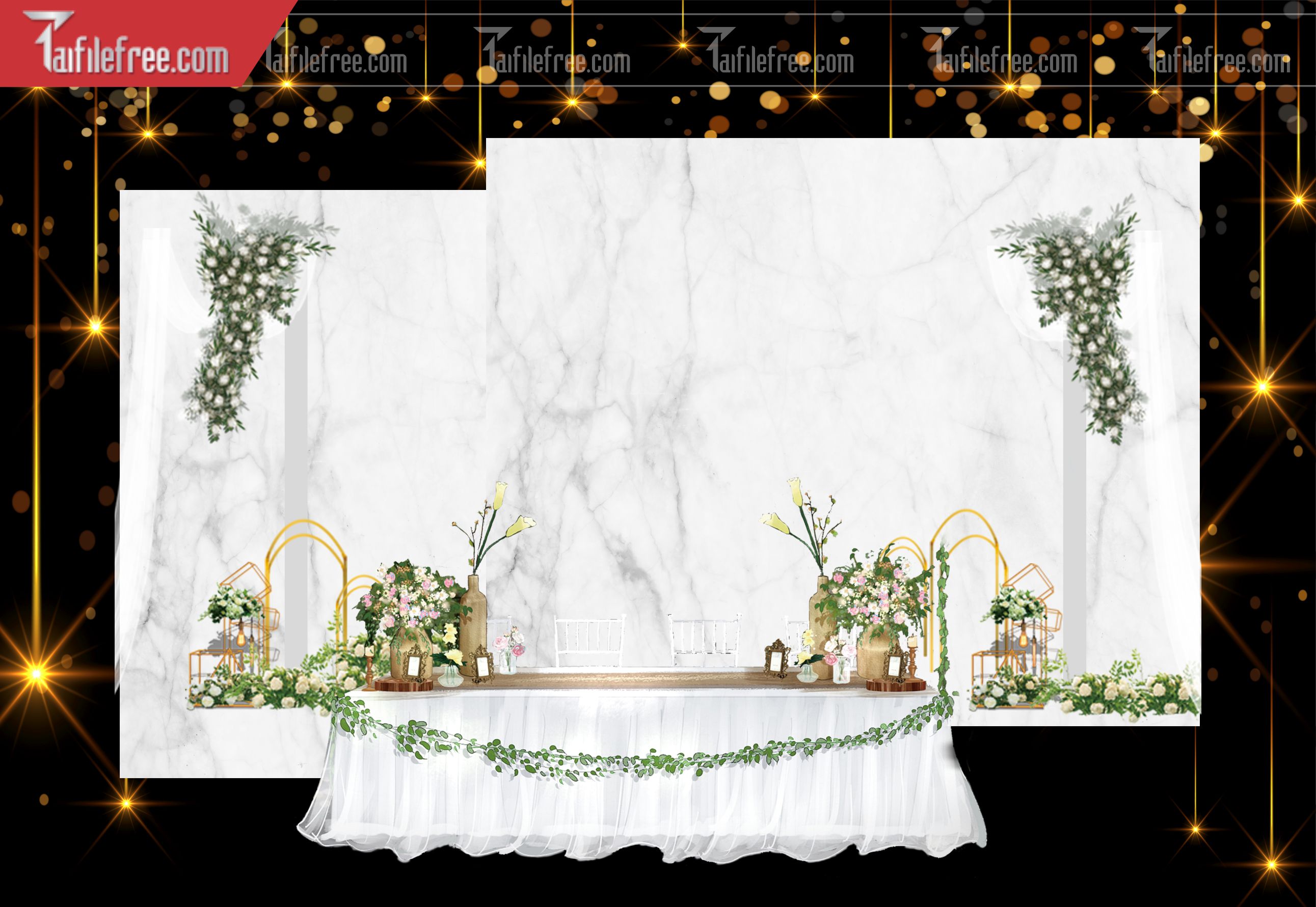 Mẫu Trang Trí Backdrop Đám Cưới Đẹp PDC82