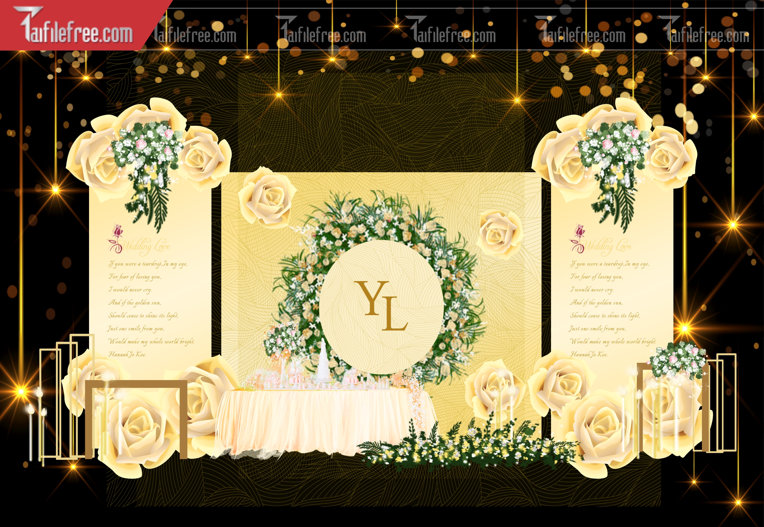 Mẫu Trang Trí Backdrop Đám Cưới Đẹp PDC89