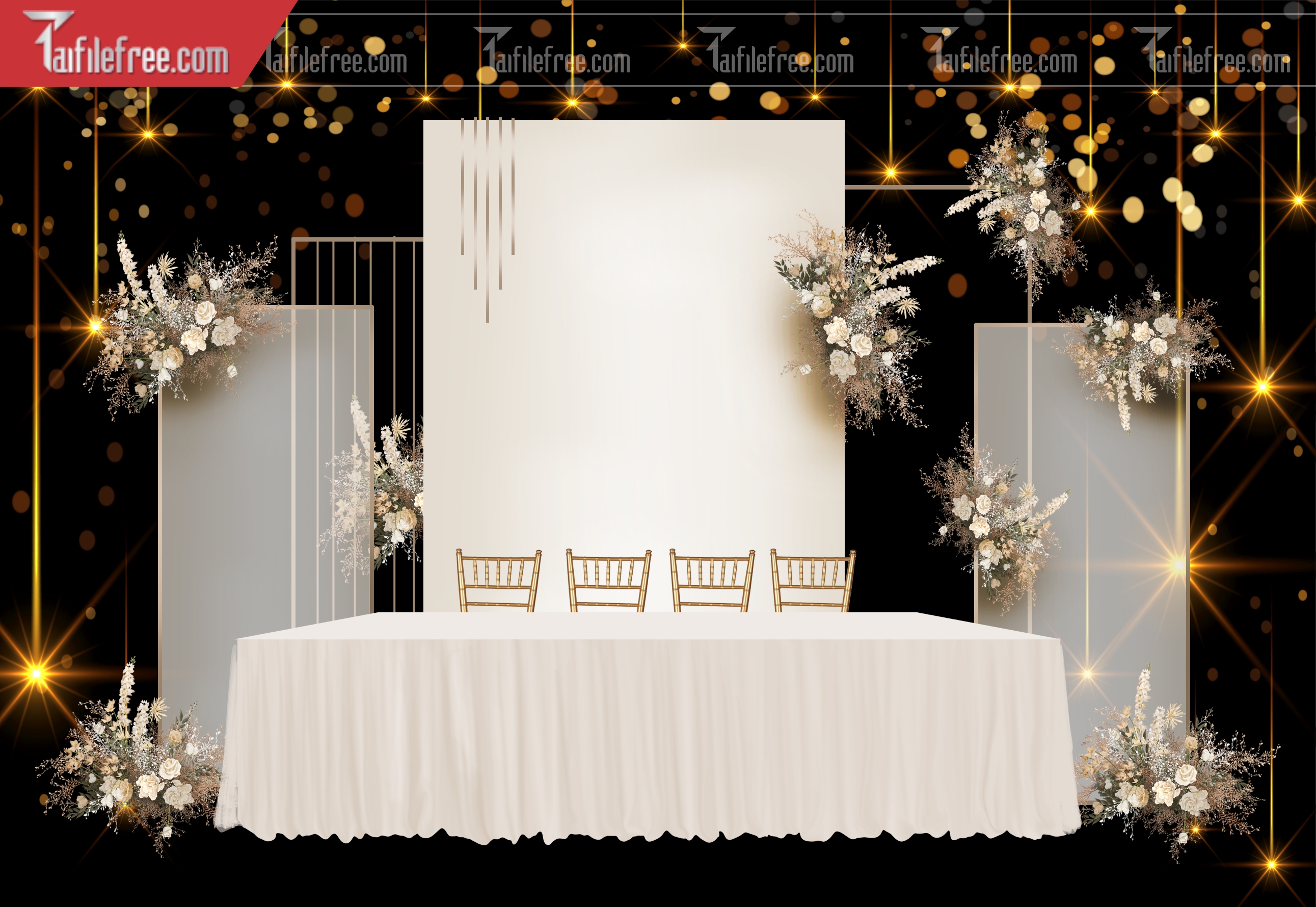 Mẫu Trang Trí Backdrop Đám Cưới Đẹp PDC93