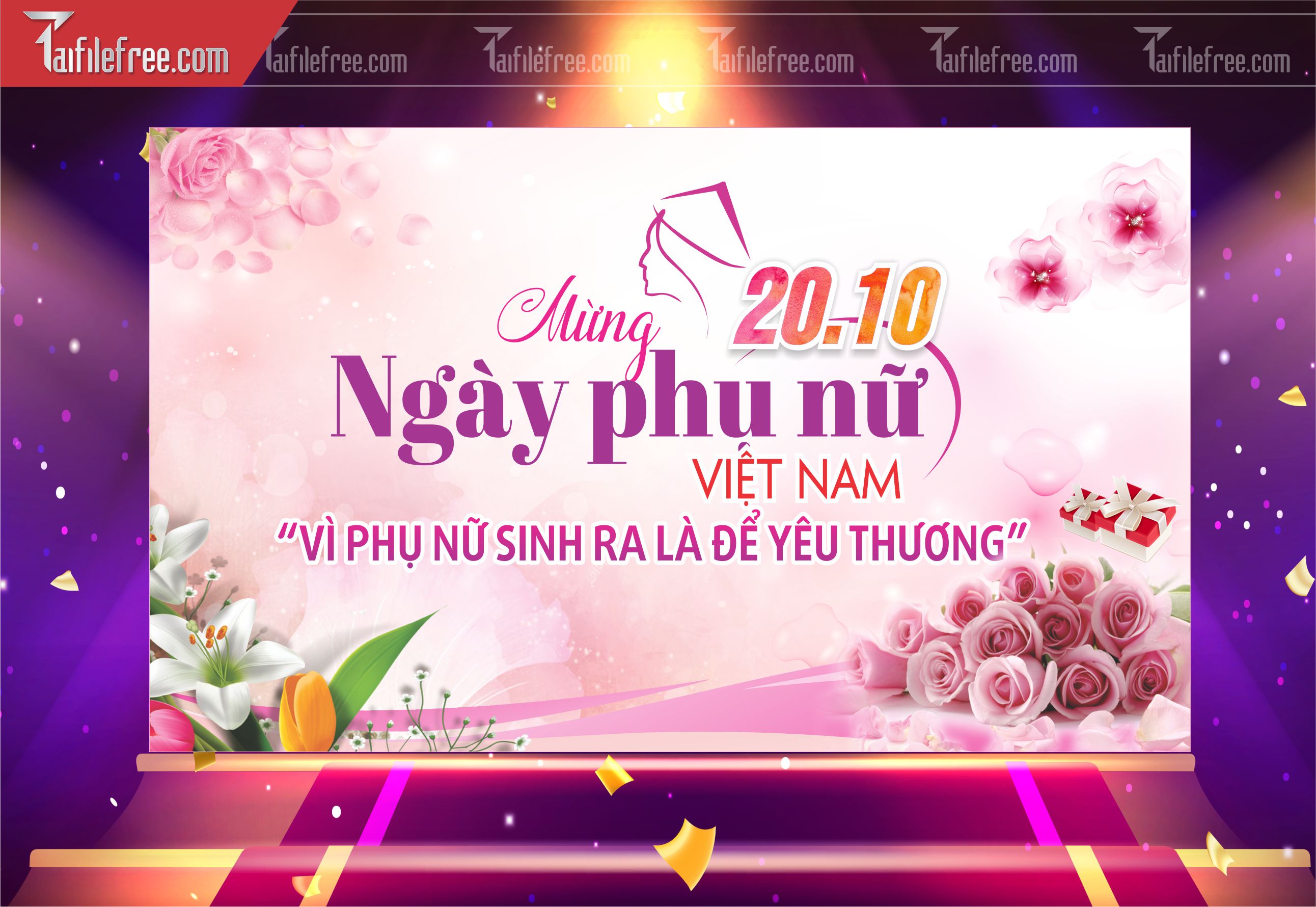 Phông Nền Ngày Phụ Nữ Việt Nam Đẹp, Ấn Tượng PNN105