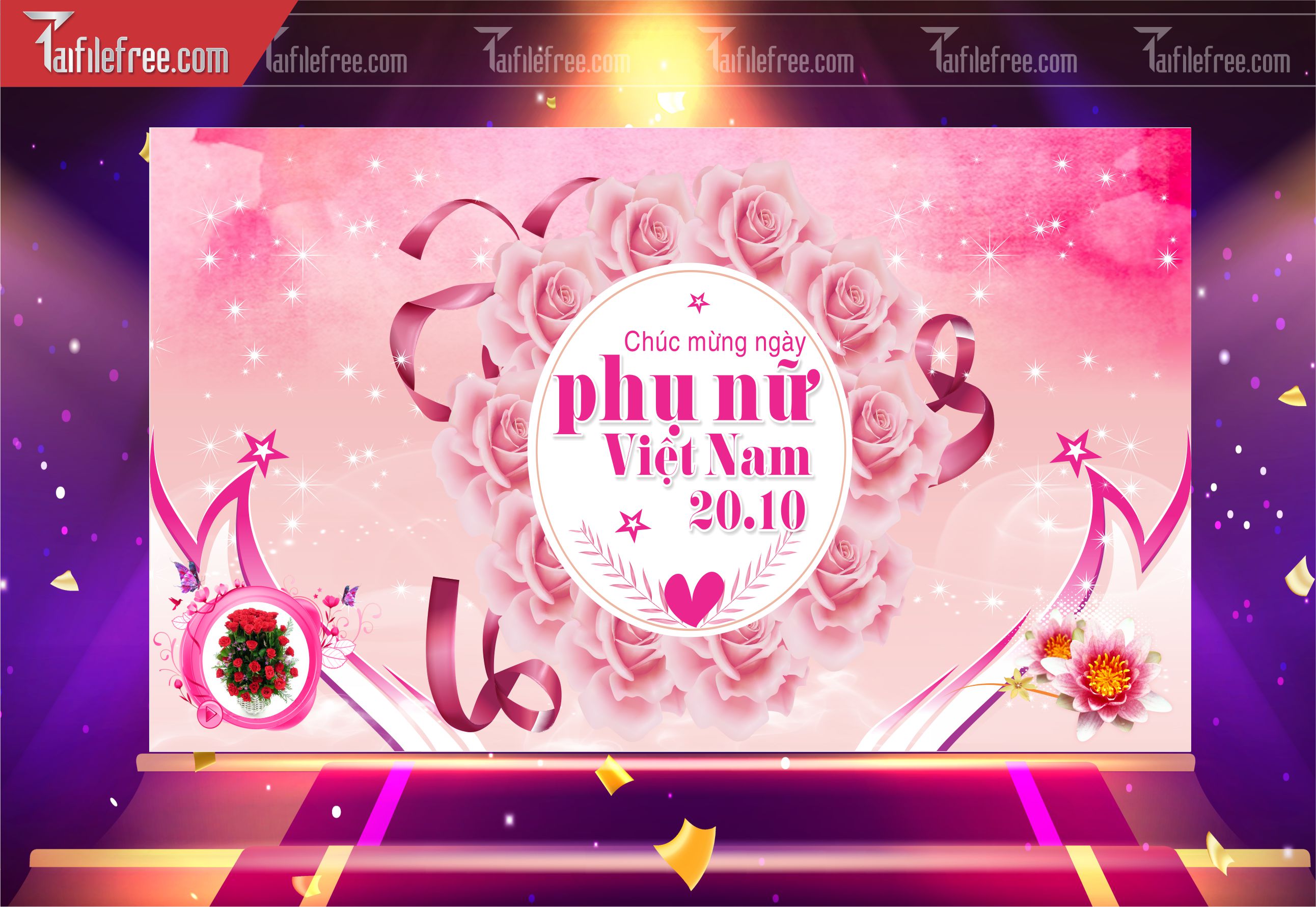 Phông Nền Ngày Phụ Nữ Việt Nam Đẹp, Ấn Tượng PNN108