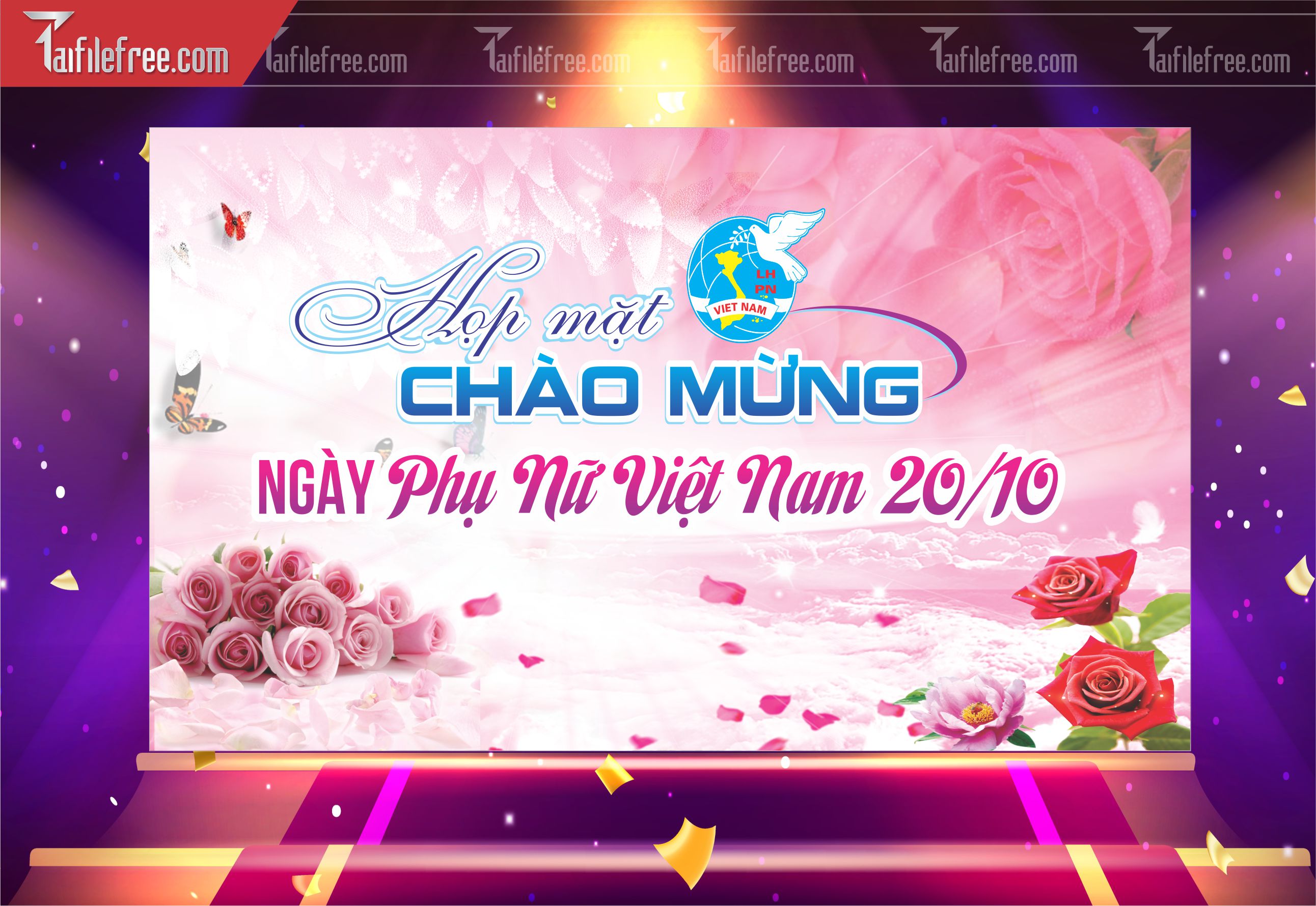 Phông Nền Ngày Phụ Nữ Việt Nam Đẹp, Ấn Tượng PNN109