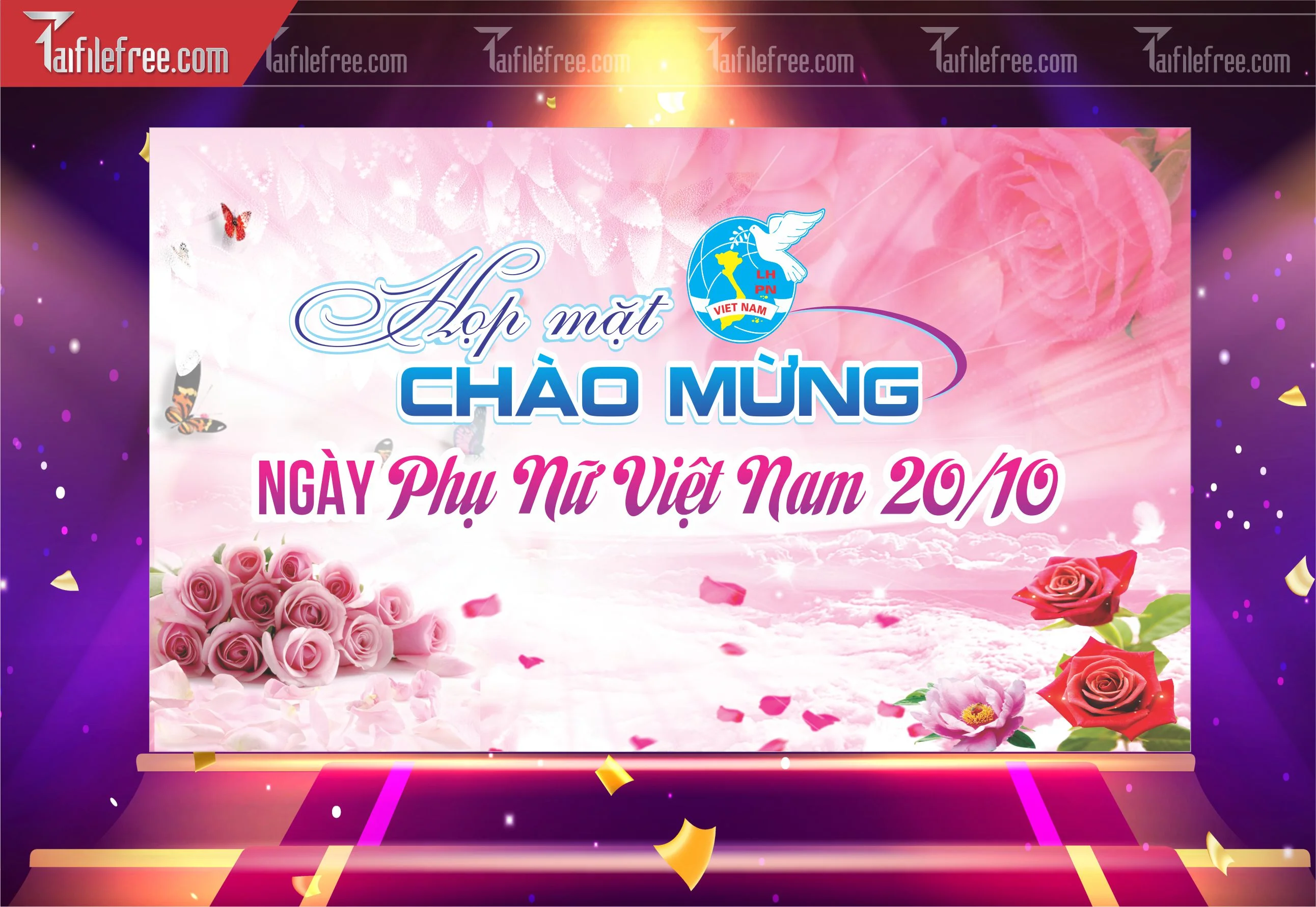 Phông Nền Ngày Phụ Nữ Việt Nam Đẹp, Ấn Tượng PNN109