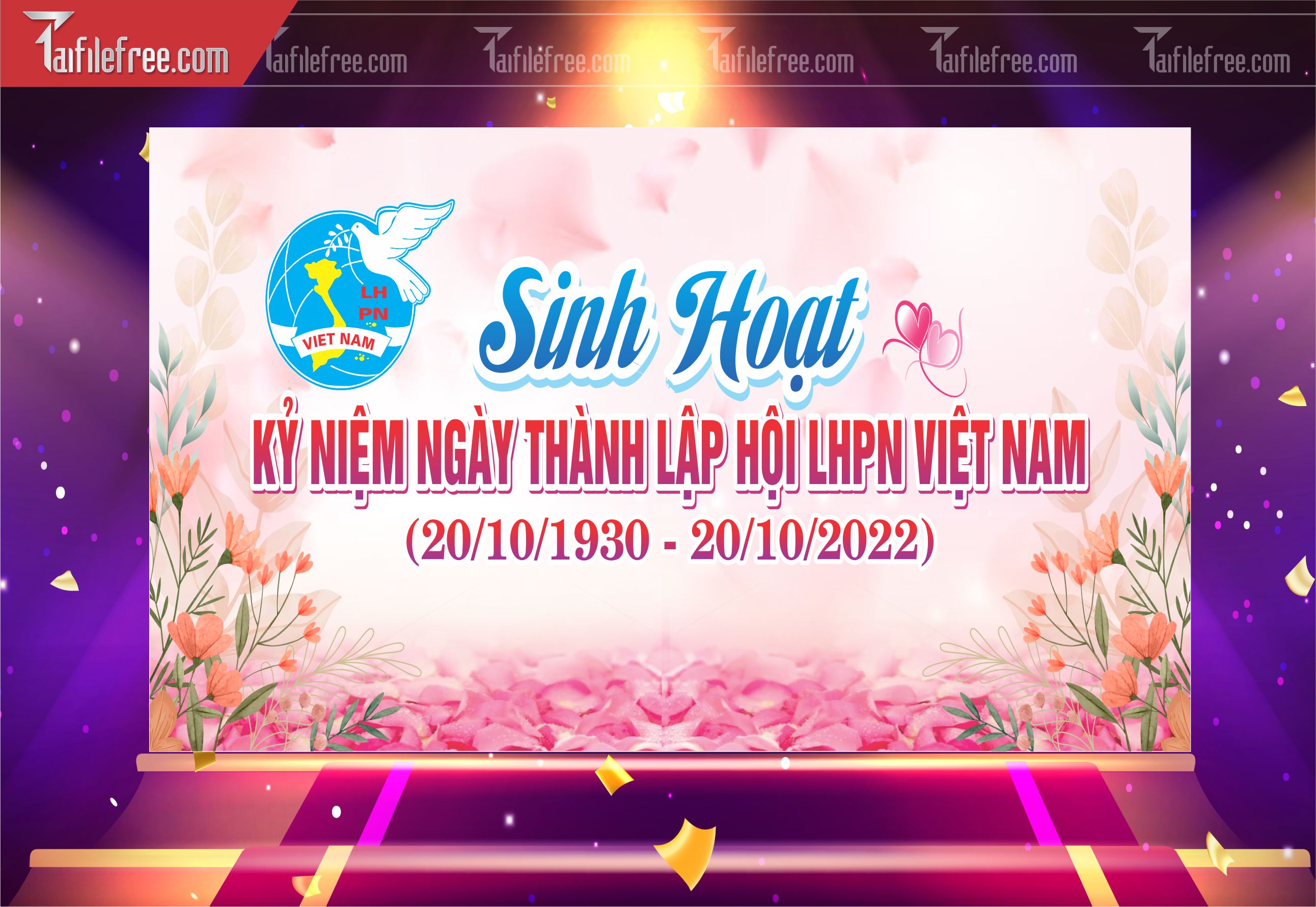 Phông Nền Ngày Phụ Nữ Việt Nam Đẹp, Ấn Tượng PNN110