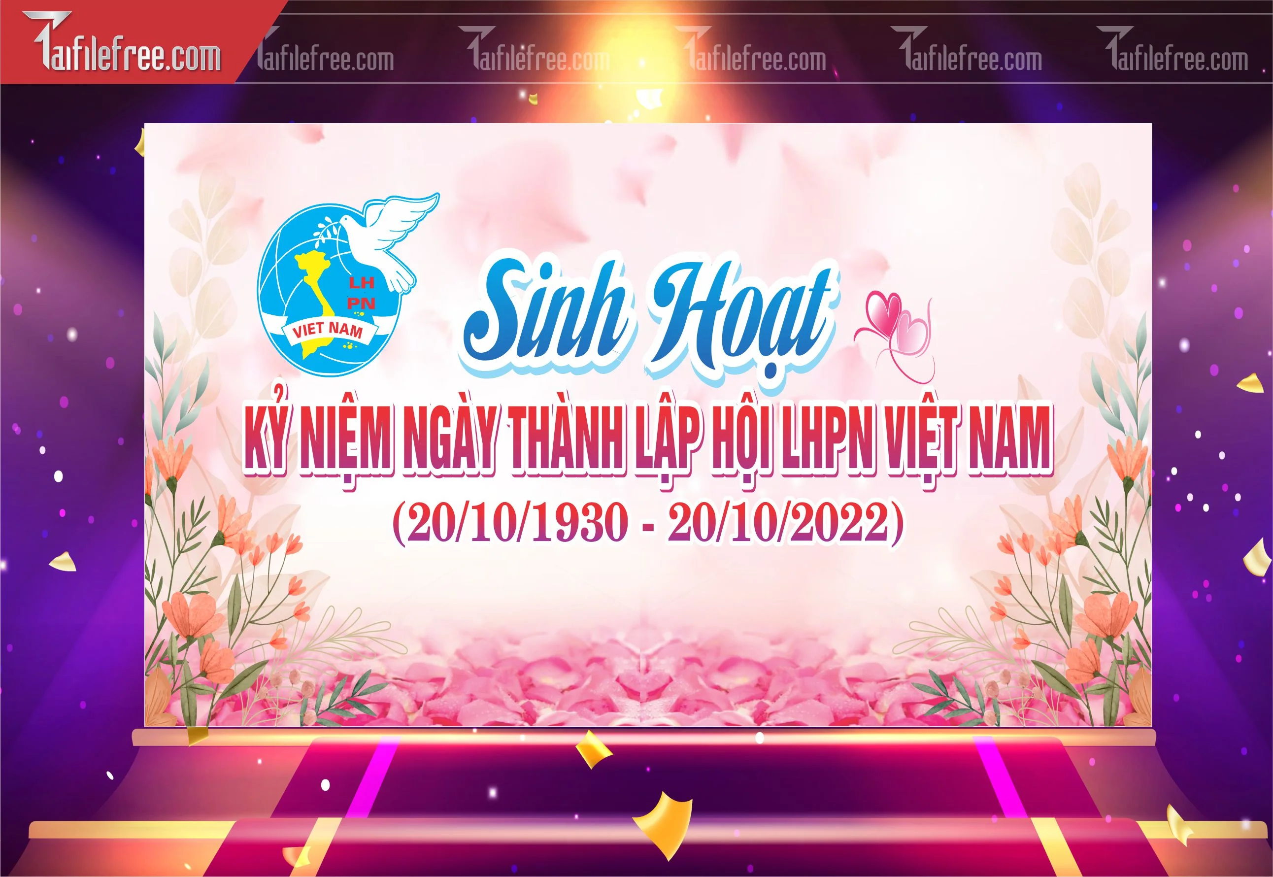 Phông Nền Ngày Phụ Nữ Việt Nam Đẹp, Ấn Tượng PNN110