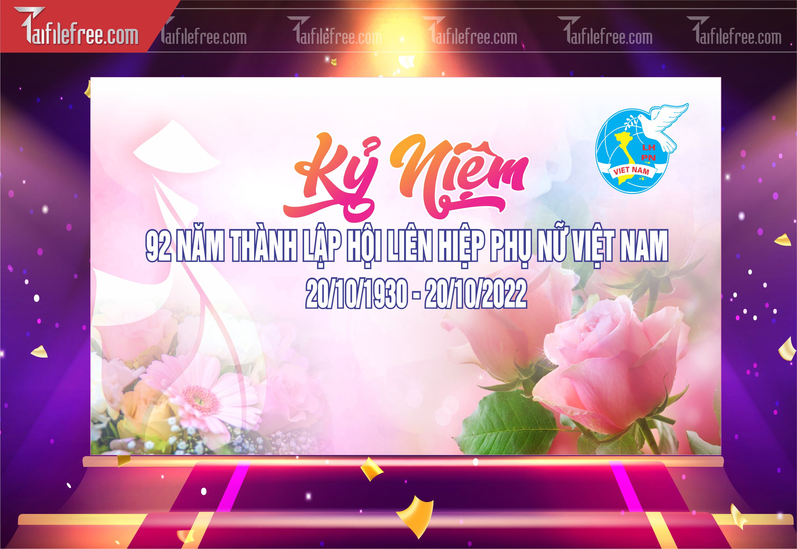 Phông Nền Ngày Phụ Nữ Việt Nam Đẹp, Ấn Tượng PNN114